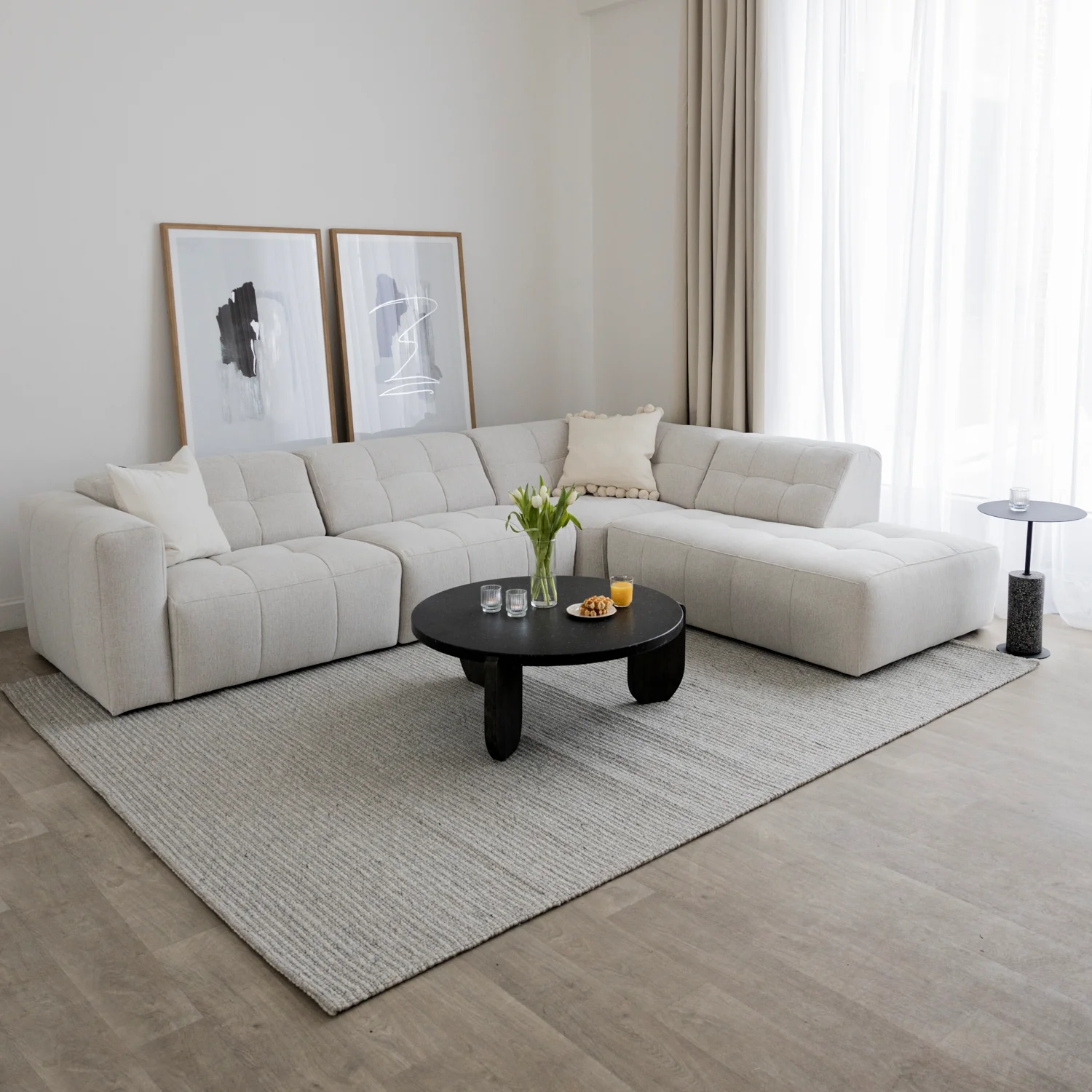Modulaire Emma en tissu greige pâle - Image 18