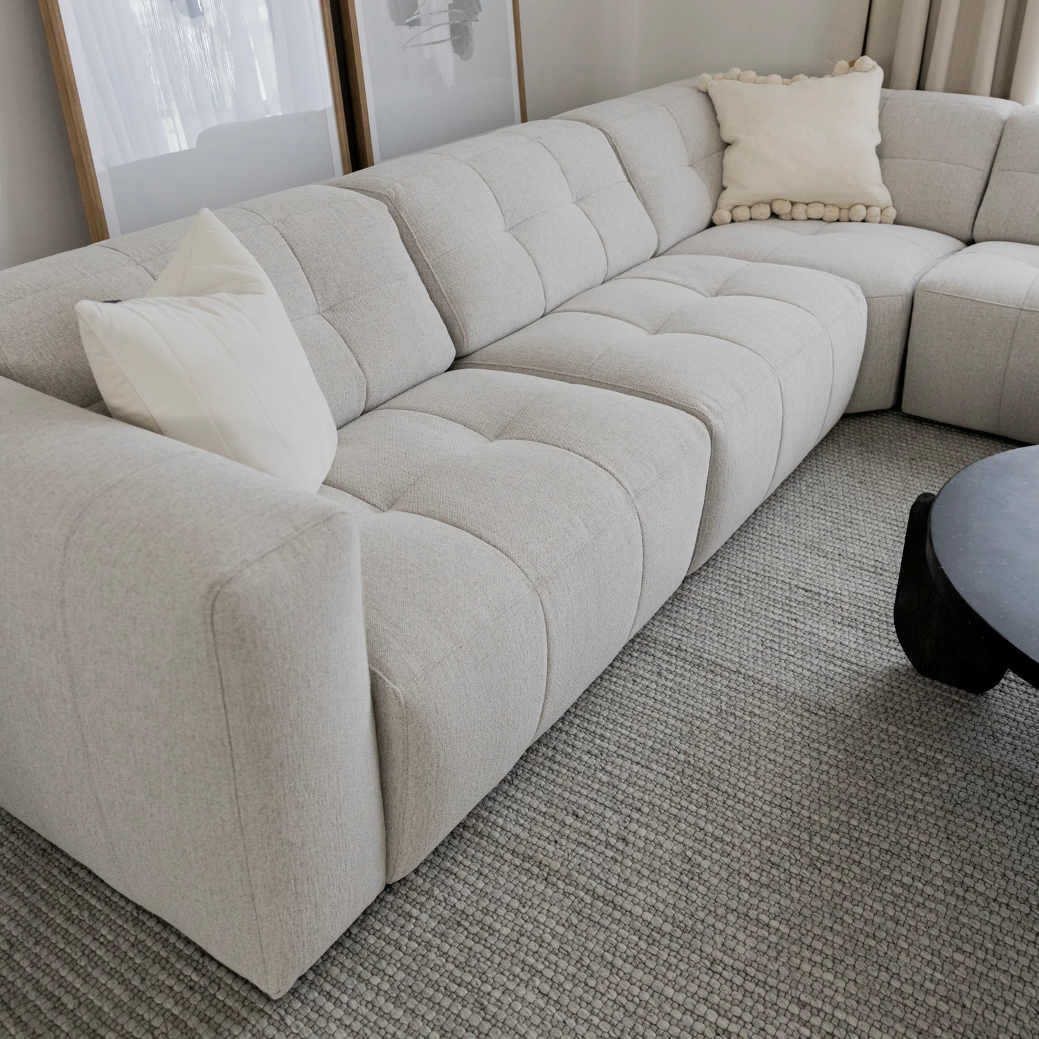 Modulaire Emma en tissu greige pâle - Image 19