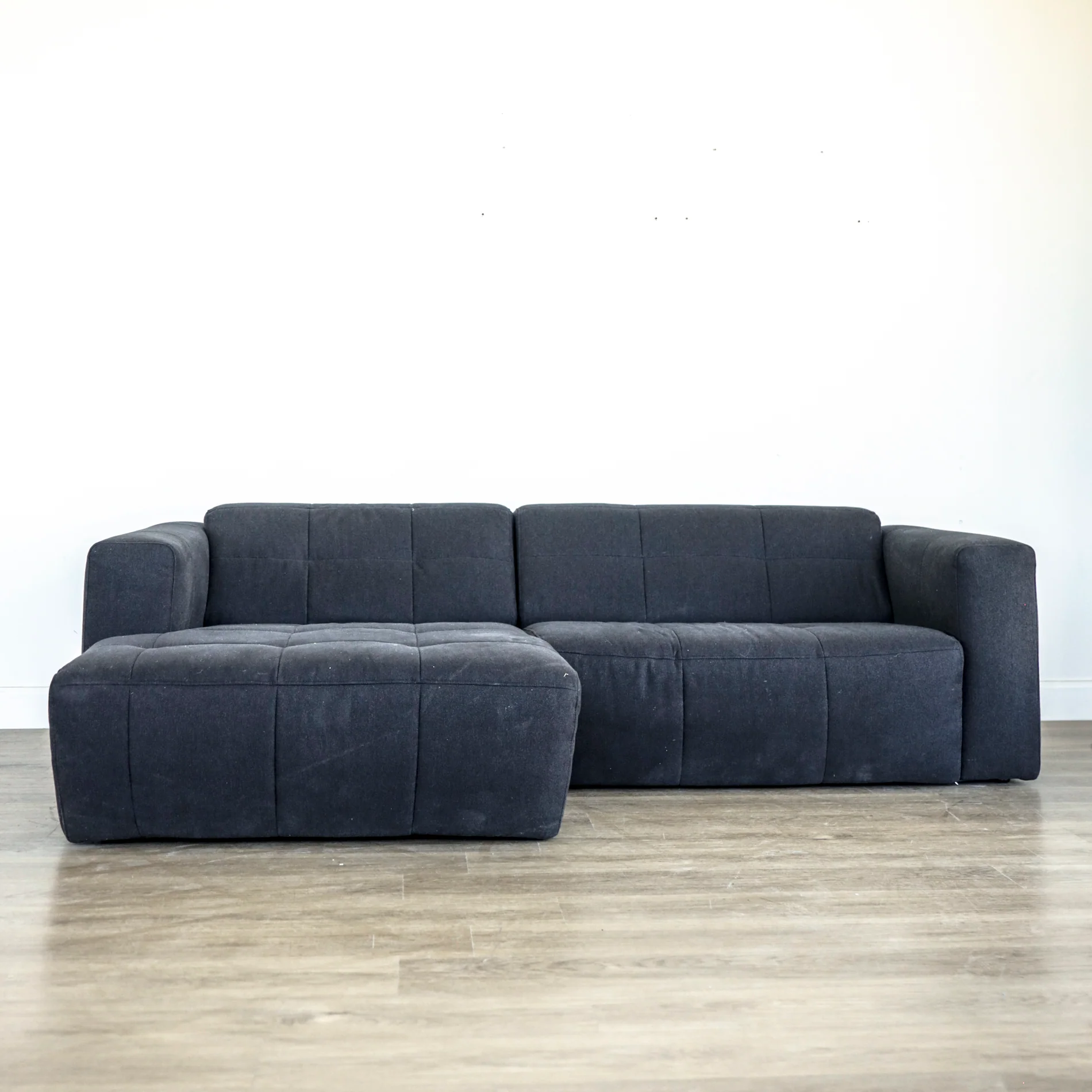 Modulaire 2 morceaux en tissu gris foncé - Emma