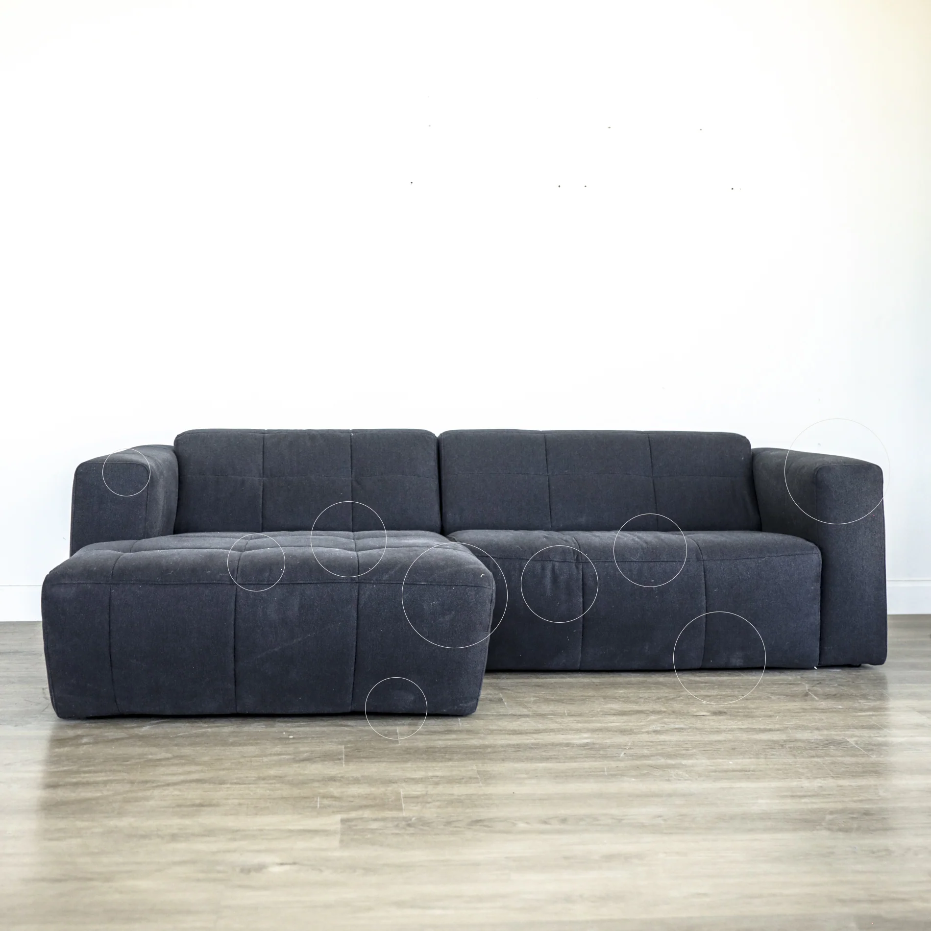 Modulaire 2 morceaux en tissu gris foncé - Emma - Image 12