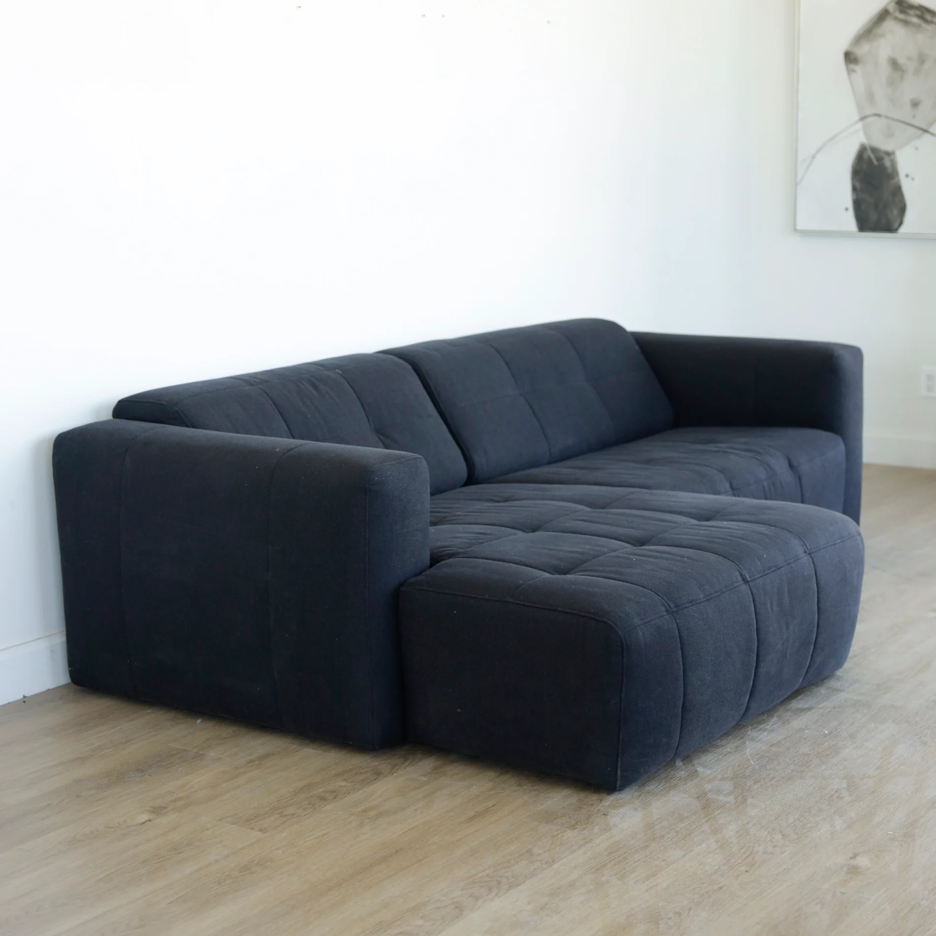 Modulaire 2 morceaux en tissu gris foncé - Emma - Image 3