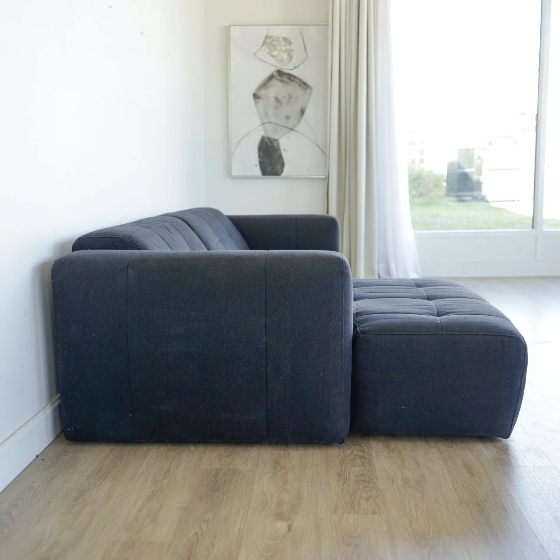 Modulaire 2 morceaux en tissu gris foncé - Emma - Image 4