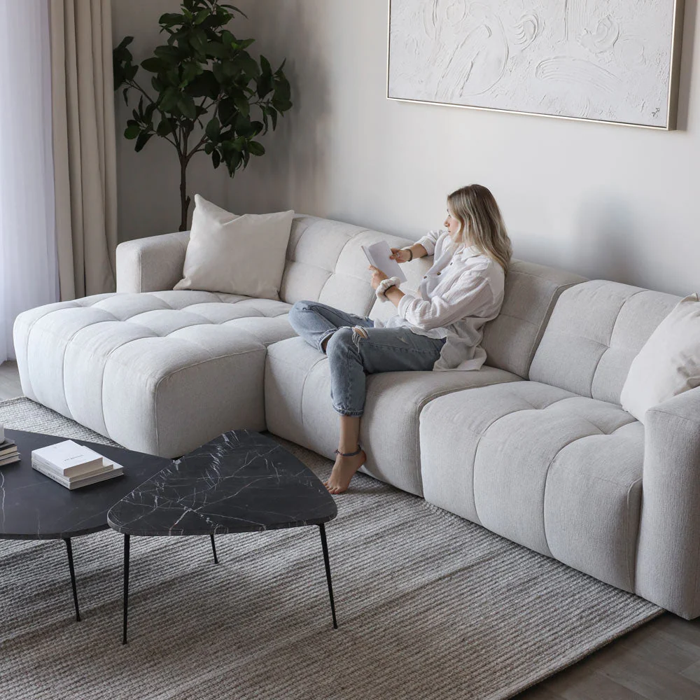 Modulaire Emma en tissu greige pâle - Image 20