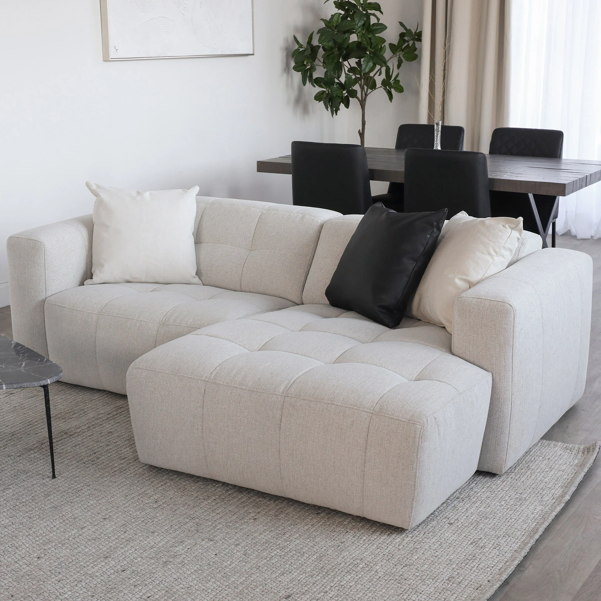 Modulaire Emma en tissu greige pâle - Image 25
