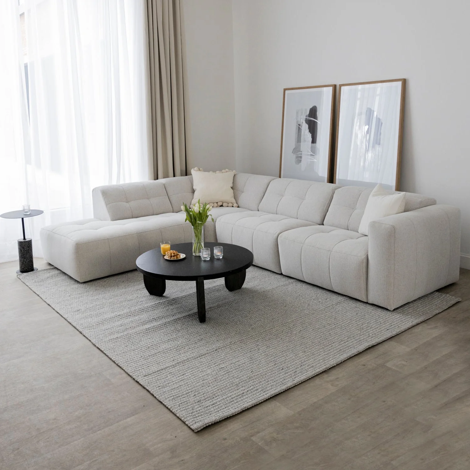 Modulaire Emma en tissu greige pâle - Image 5