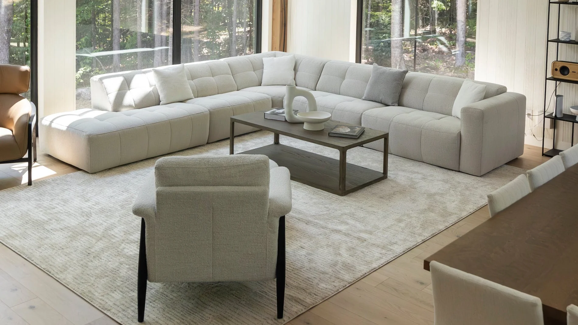 Modulaire Emma en tissu greige pâle - Image 6
