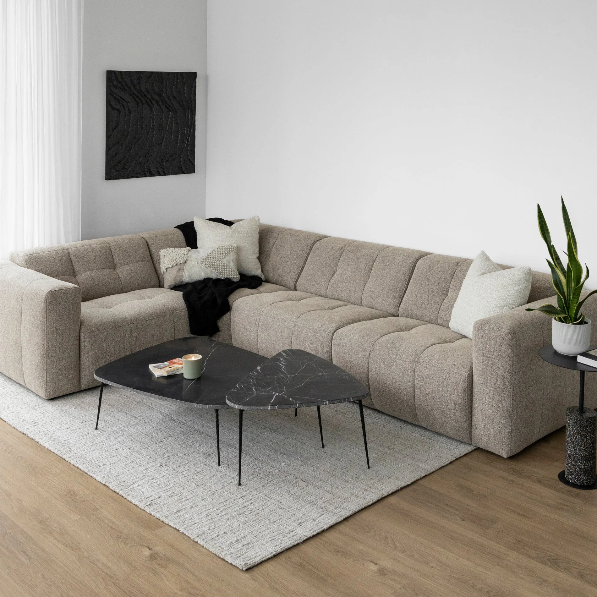 Modulaire Emma en tissu sésame - Image 11