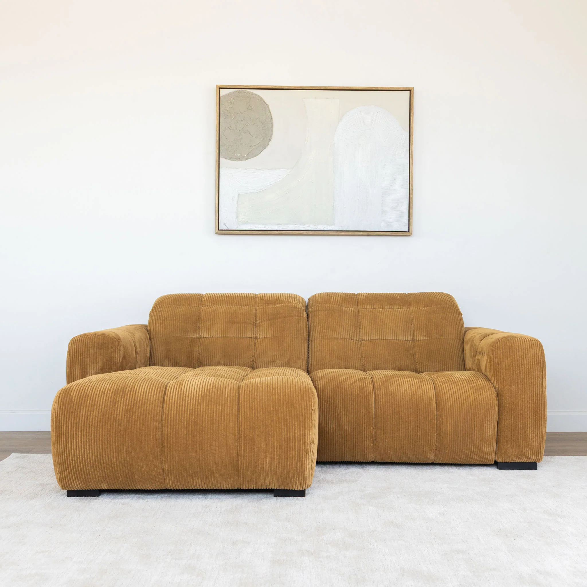 Sectionnel inclinable et en velours - Esther