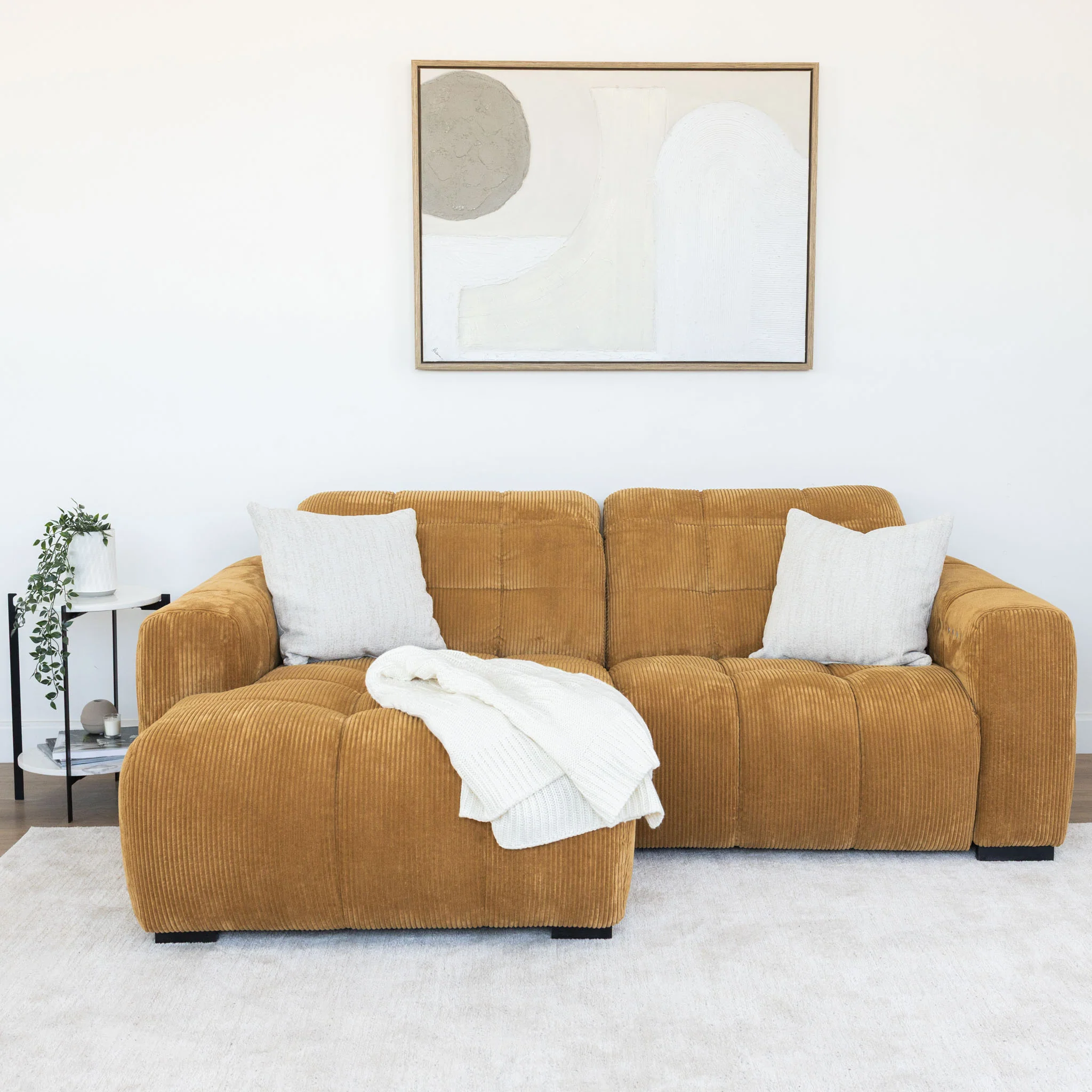 Sectionnel inclinable et en velours - Esther - Image 2