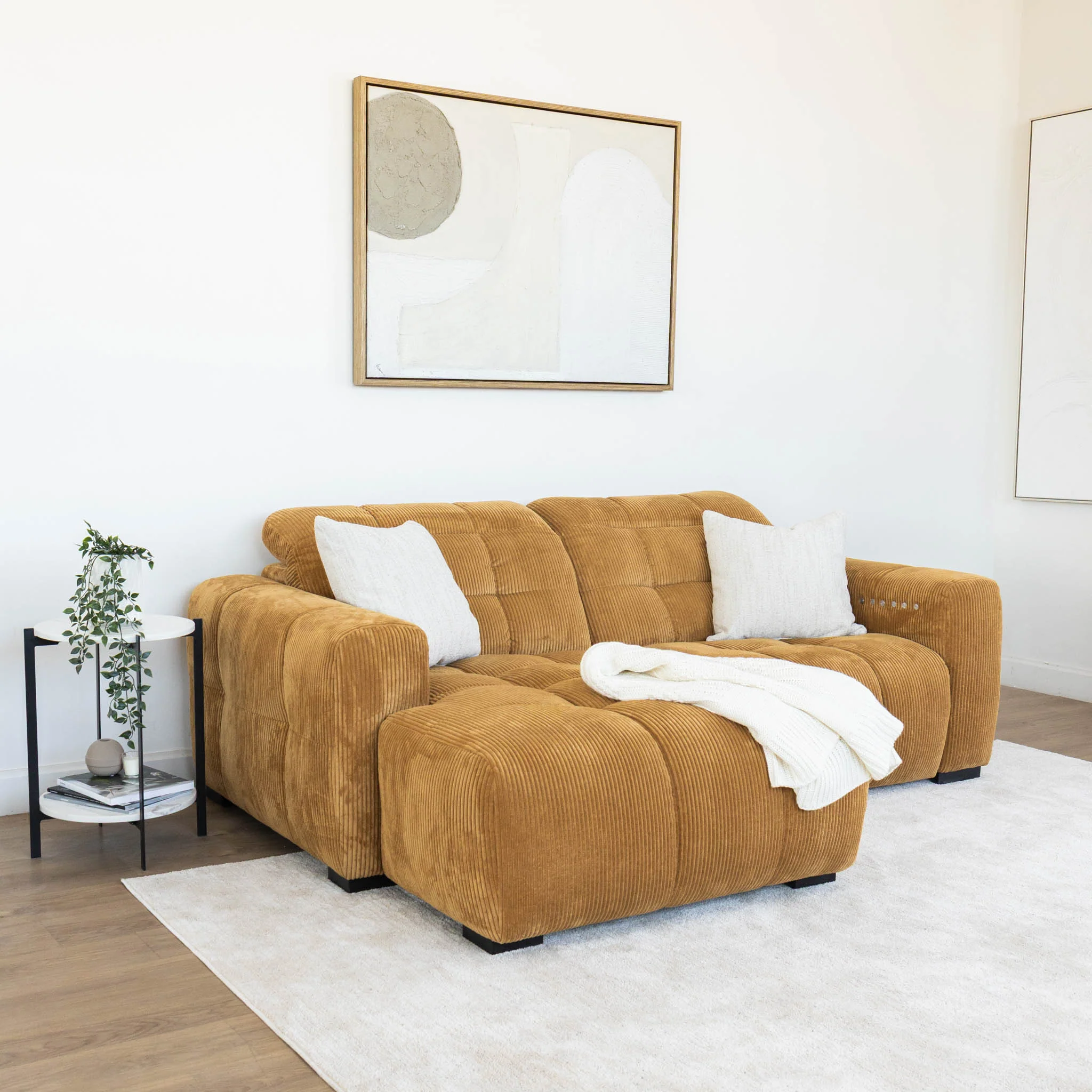 Sectionnel inclinable et en velours - Esther - Image 4