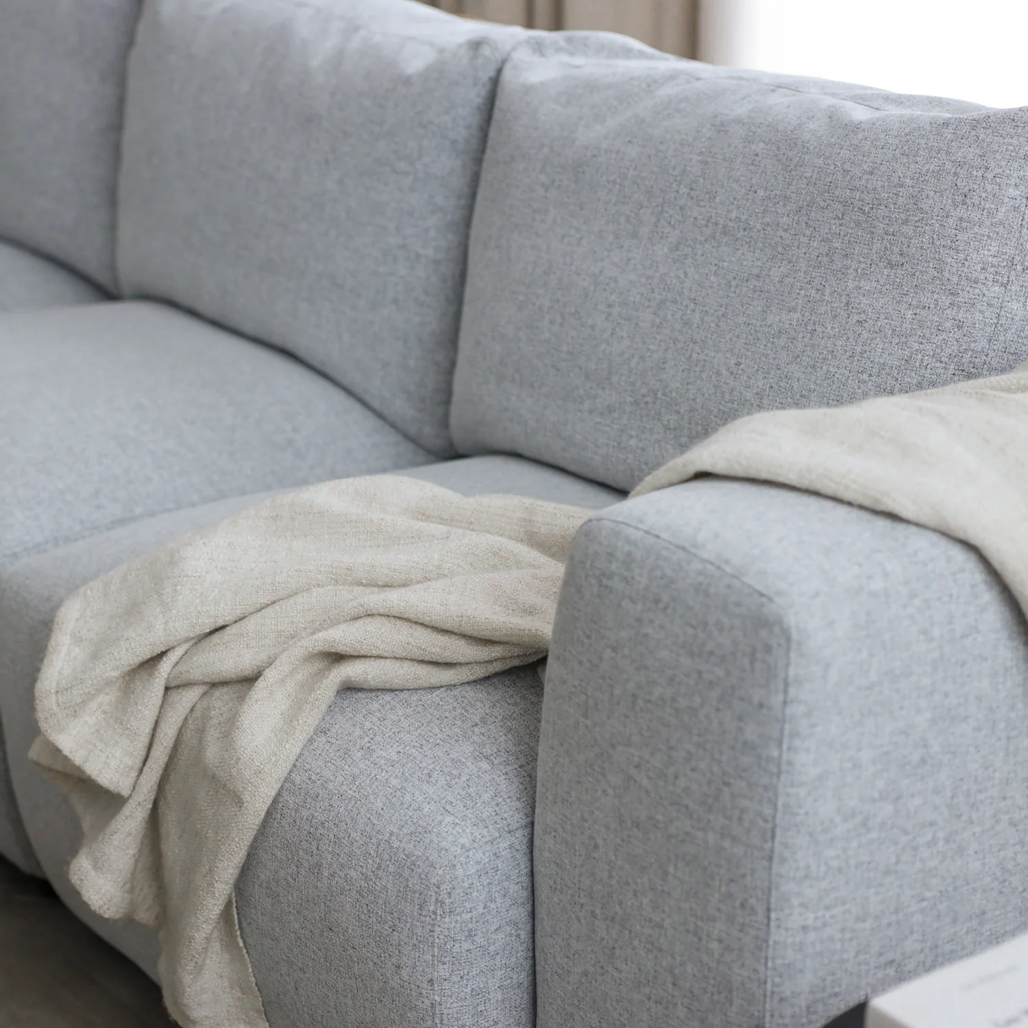 Modulaire Henri en tissu gris doux - Image 4