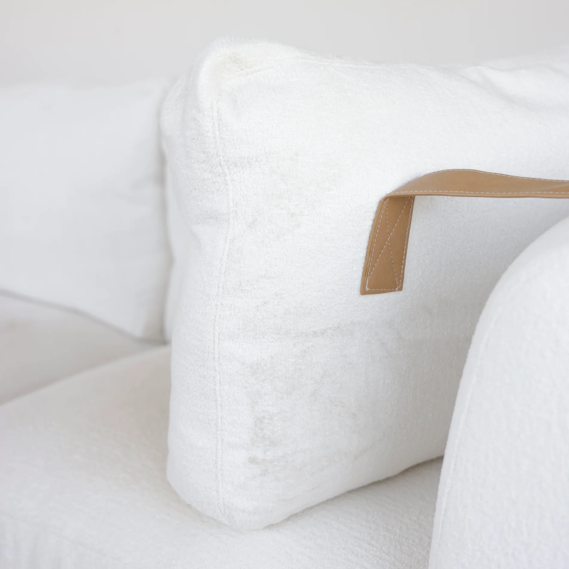Modulaire 2 morceaux en tissu bouclé crème - Henri - Image 12