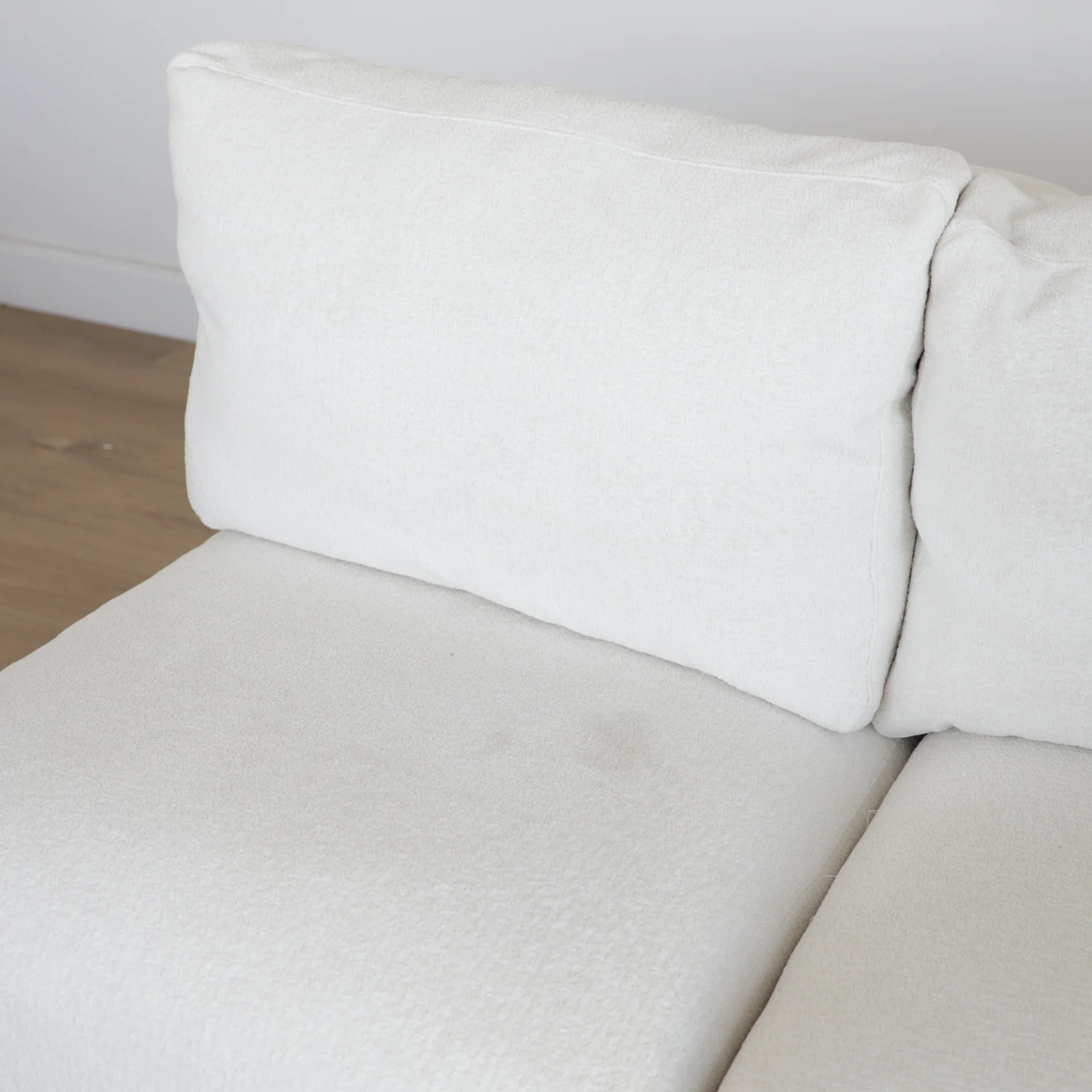 Modulaire 2 morceaux en tissu bouclé crème - Henri - Image 2