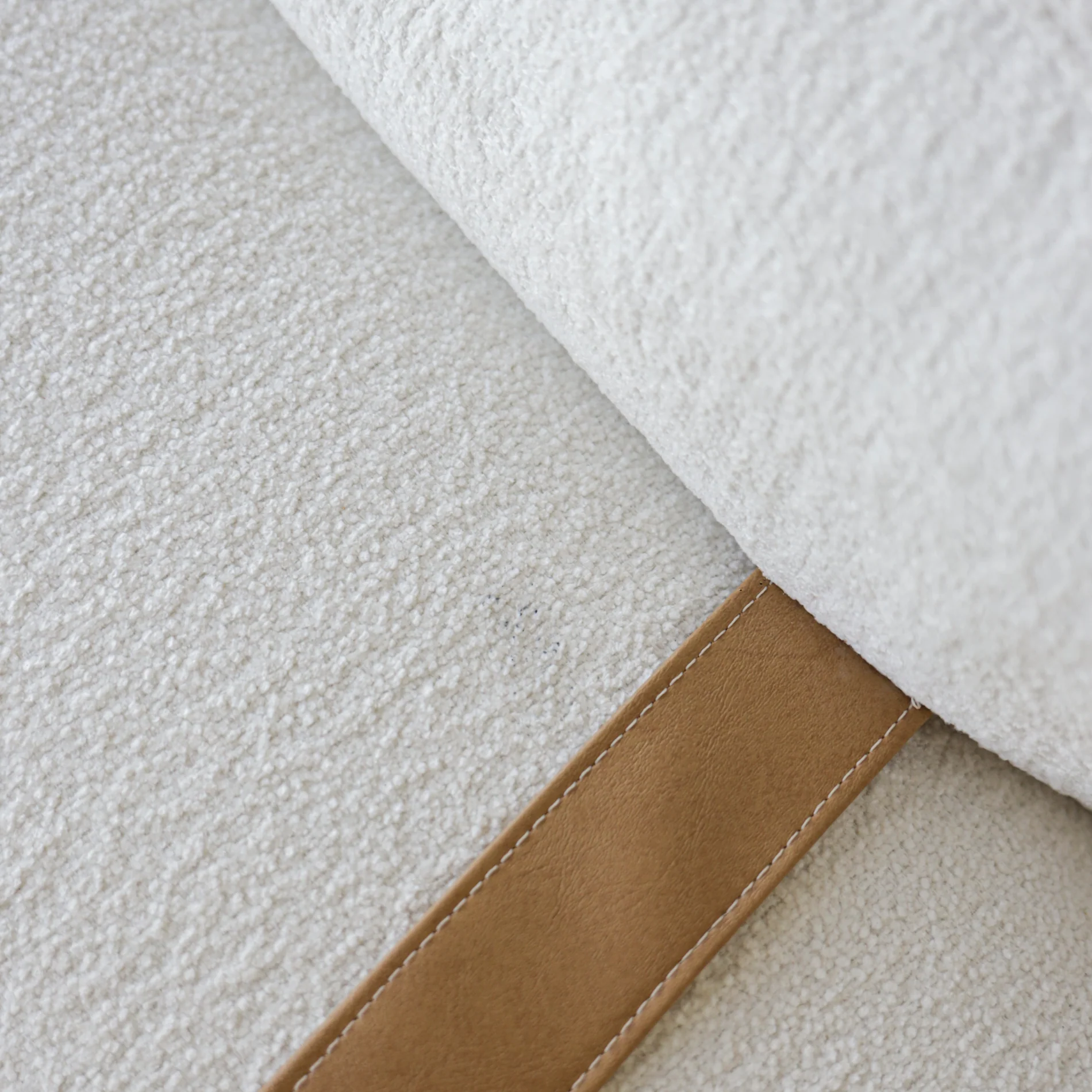 Modulaire 2 morceaux en tissu bouclé crème - Henri - Image 5