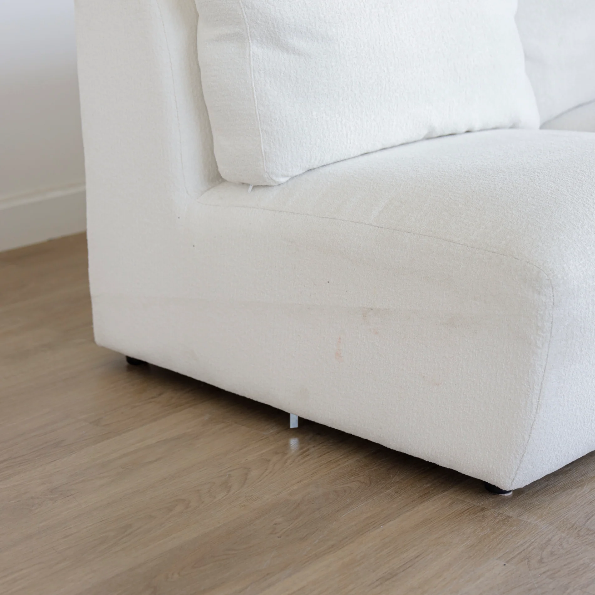 Modulaire 2 morceaux en tissu bouclé crème - Henri - Image 8