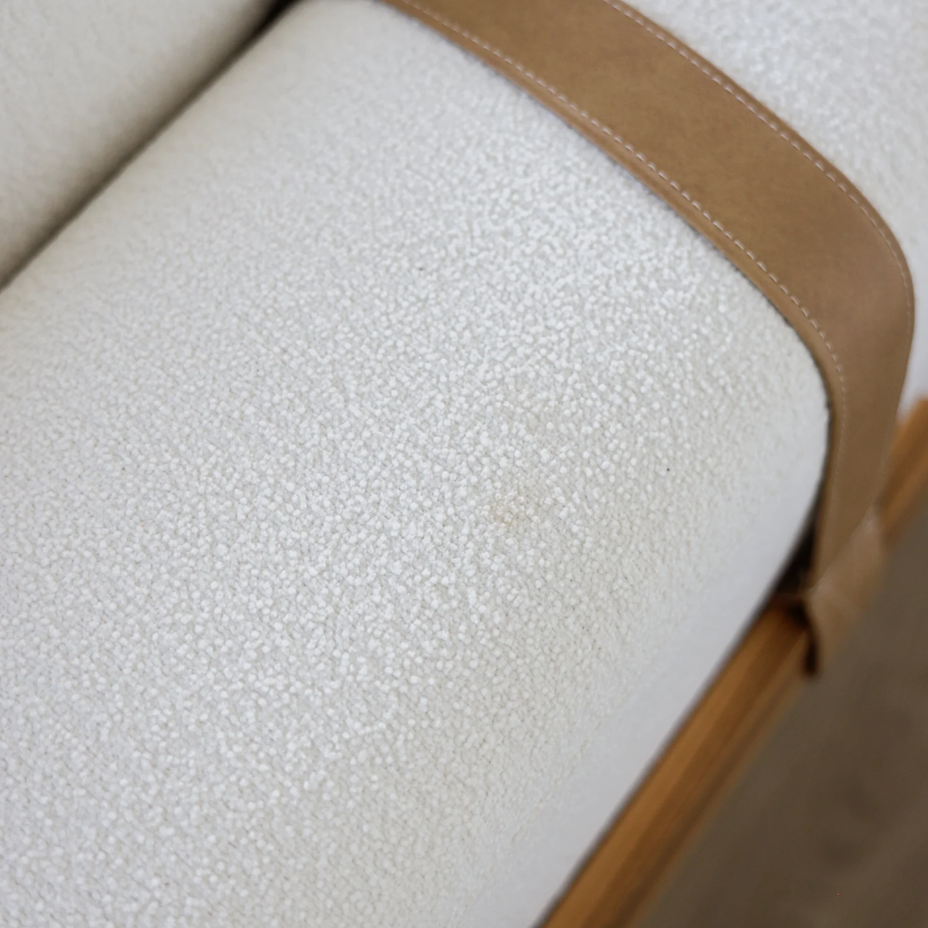 Modulaire 2 morceaux en tissu bouclé crème - Henri - Image 9