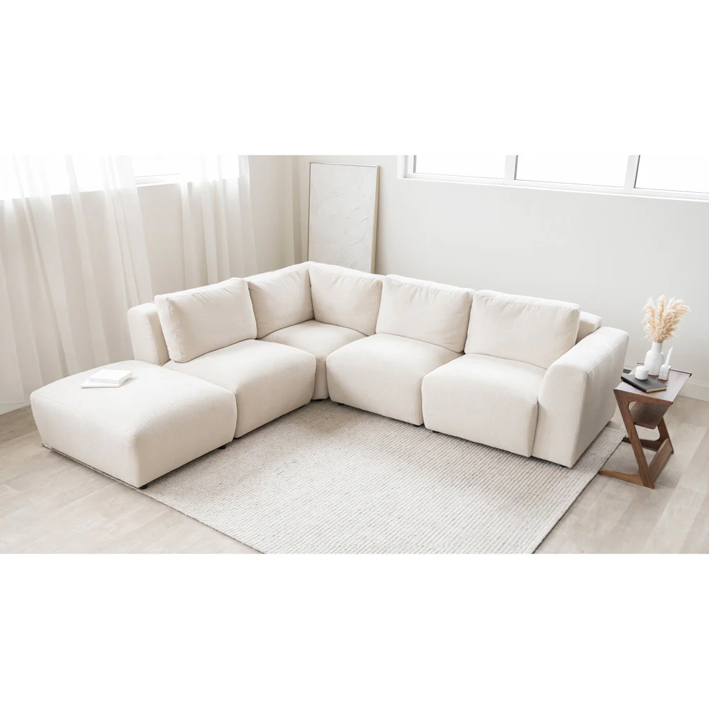 Modulaire Henri en tissu bouclette sable - Image 11