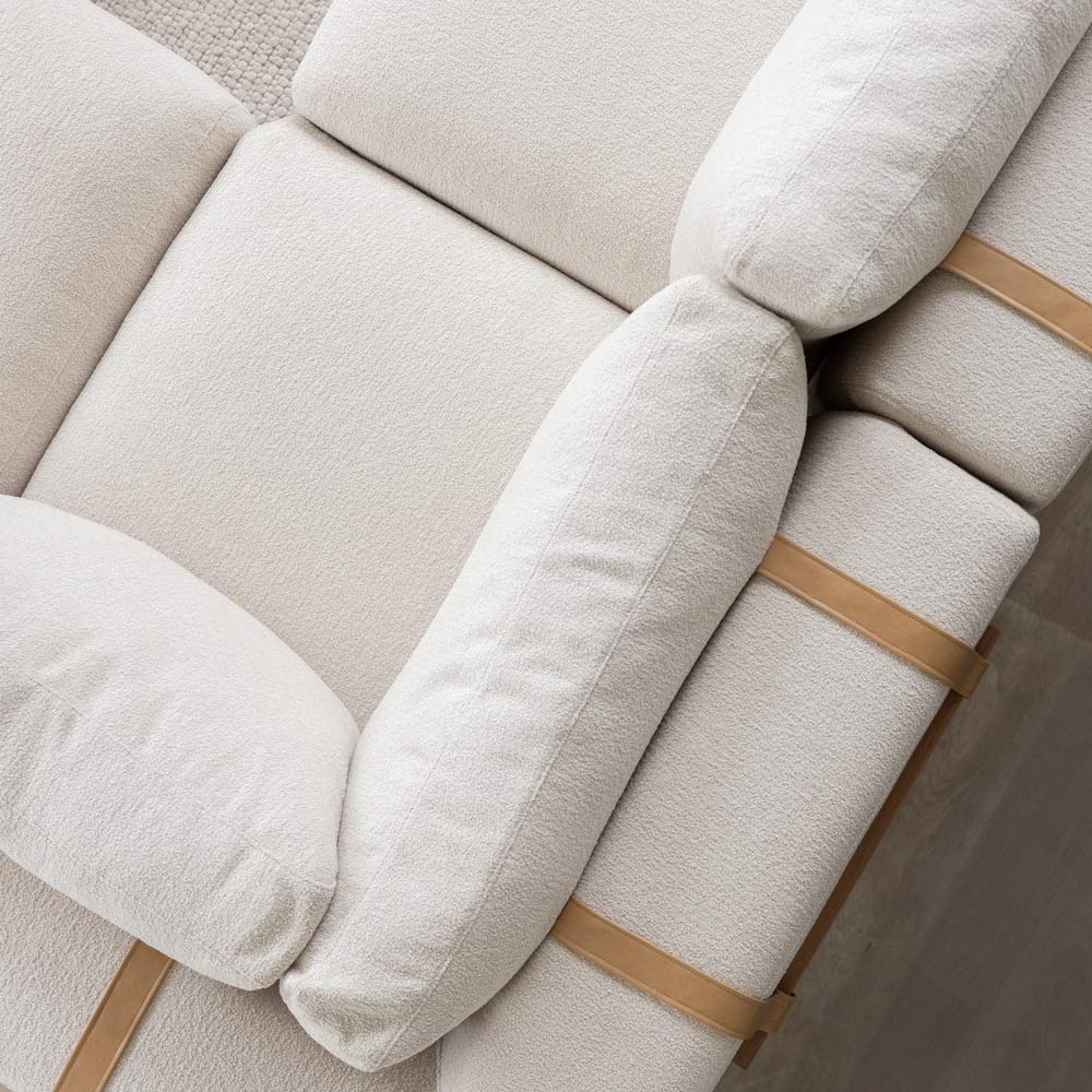 Modulaire Henri en tissu bouclette sable - Image 5