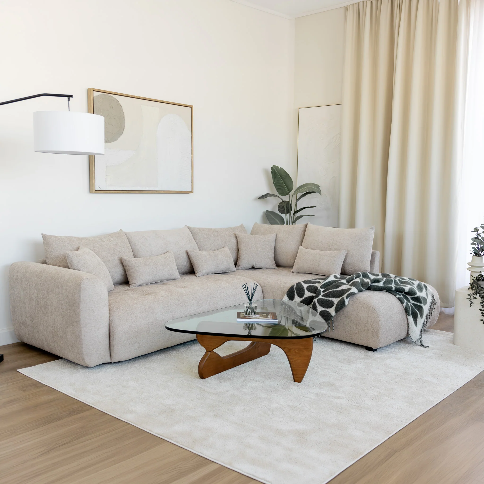 Modulaire Laurent en tissu sable fin