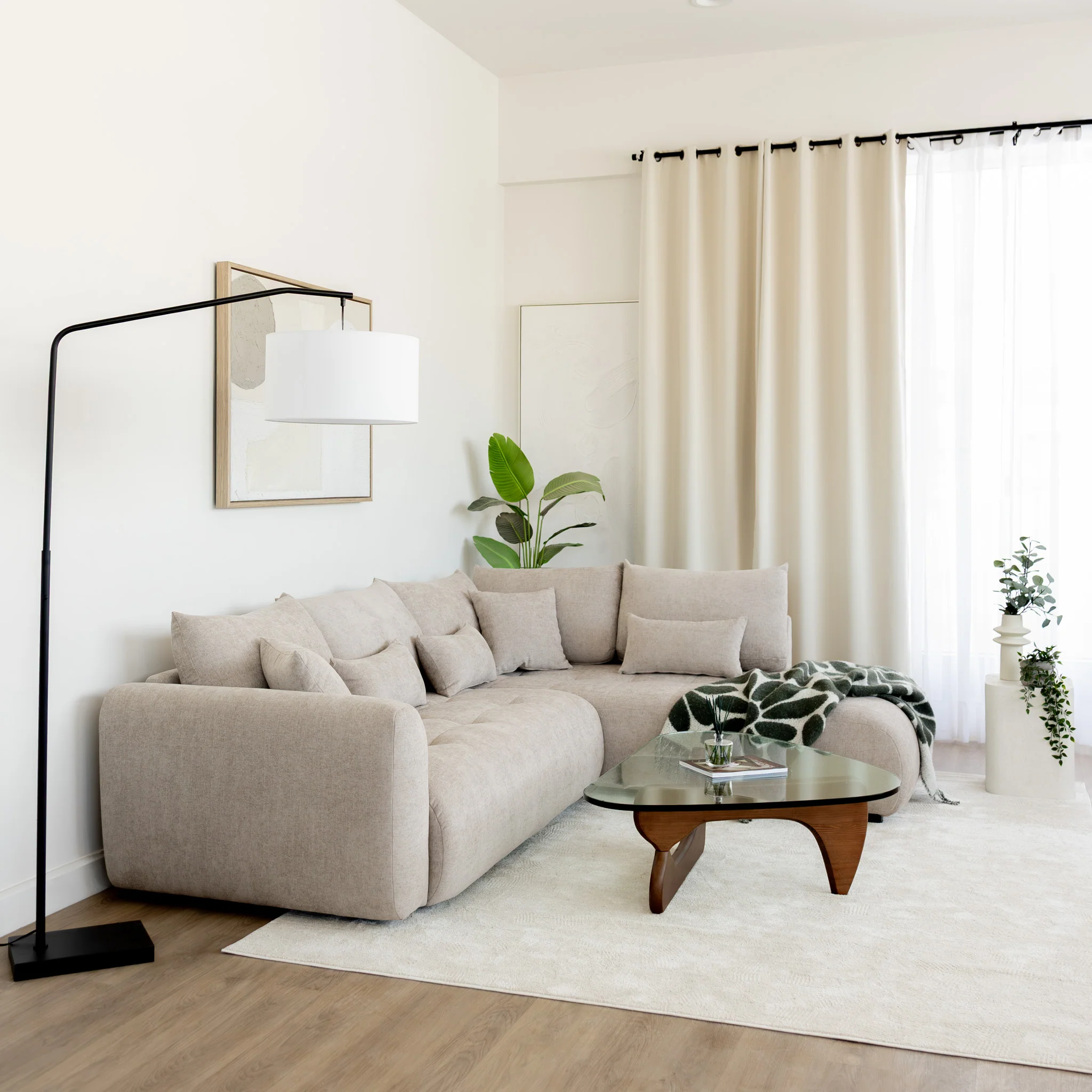 Modulaire Laurent en tissu sable fin - Image 8