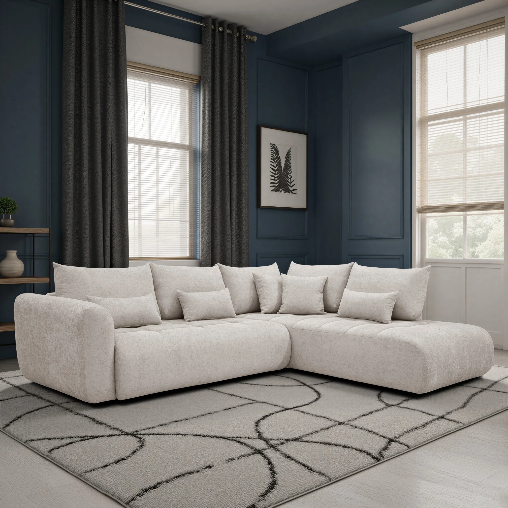 Modulaire Laurent en tissu sable fin - Image 9
