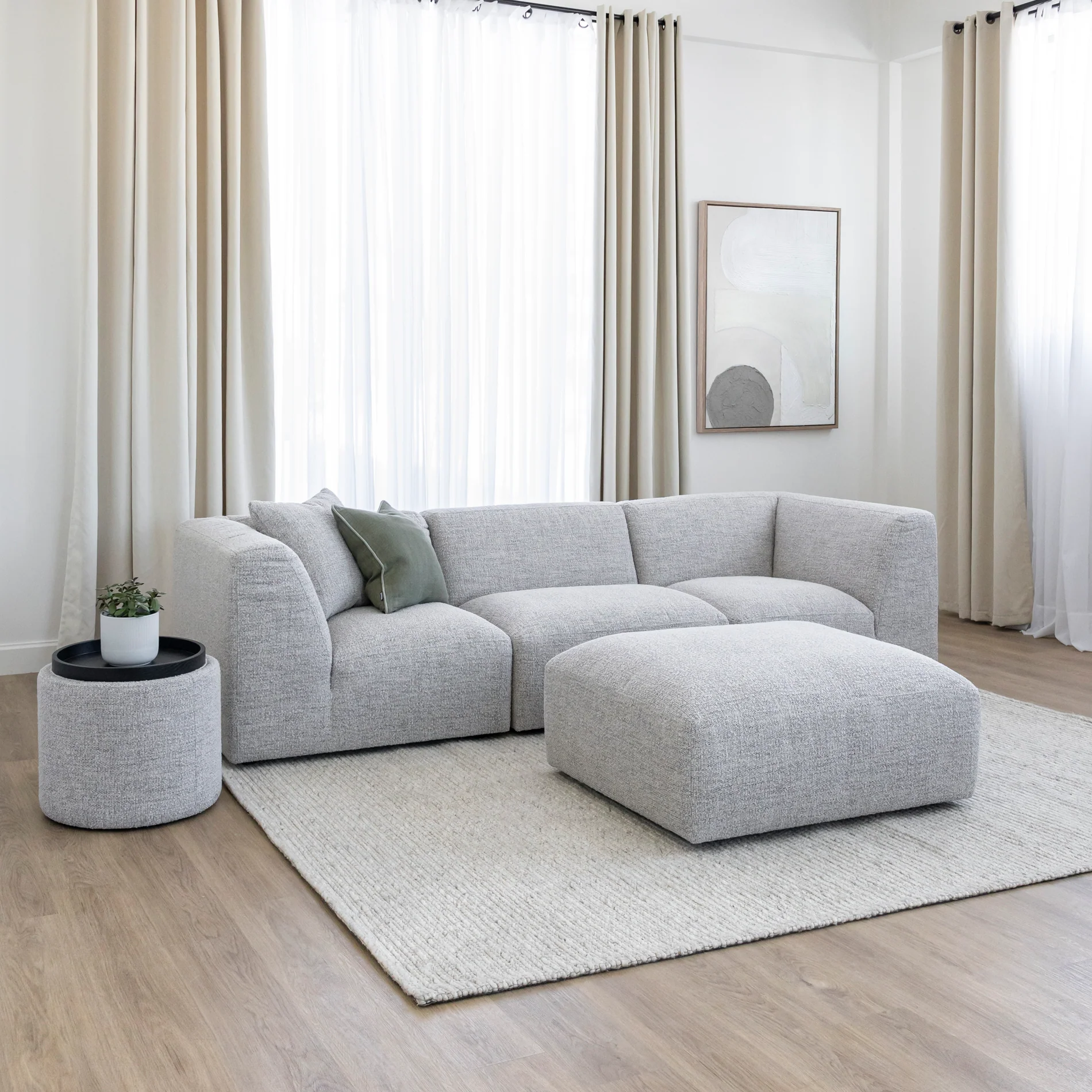 Modulaire Maverick en tissu bouclé gris - Image 10