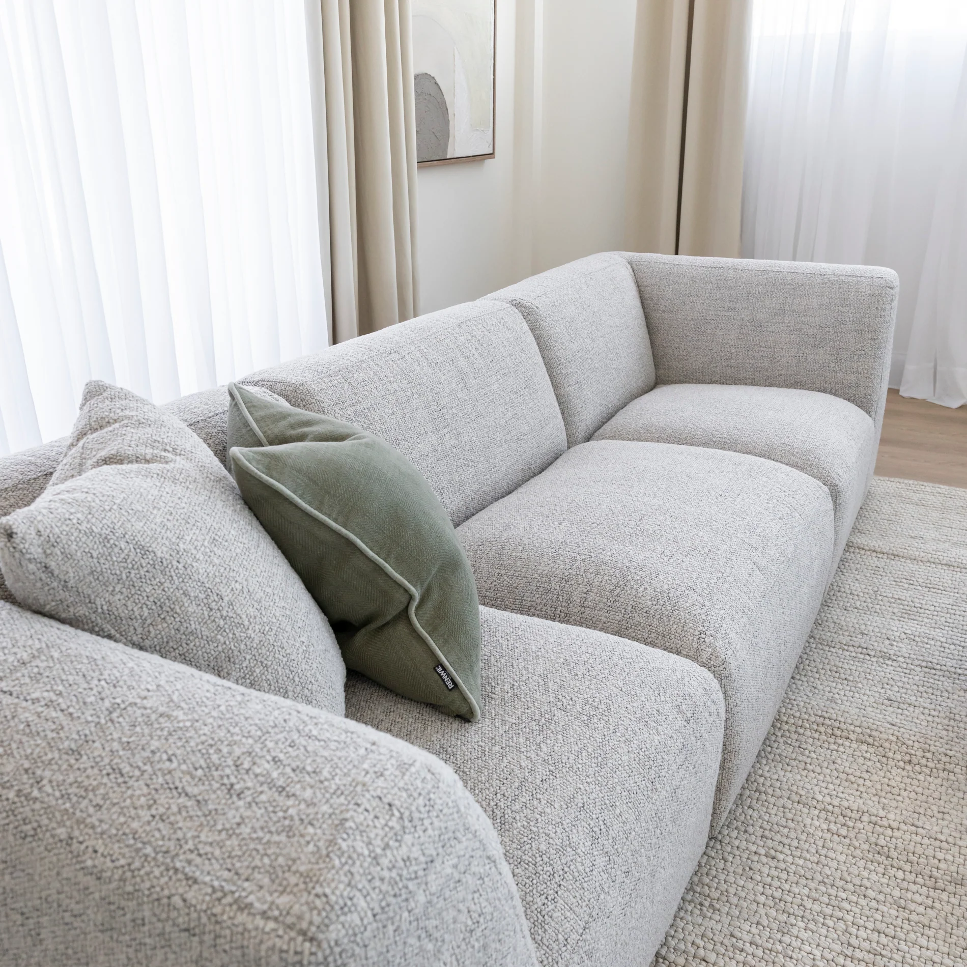 Modulaire Maverick en tissu bouclé gris - Image 12