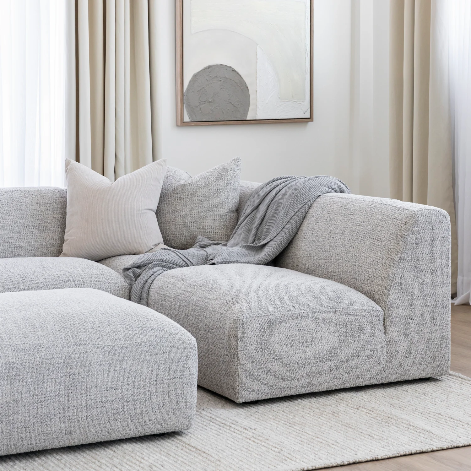 Modulaire Maverick en tissu bouclé gris - Image 2