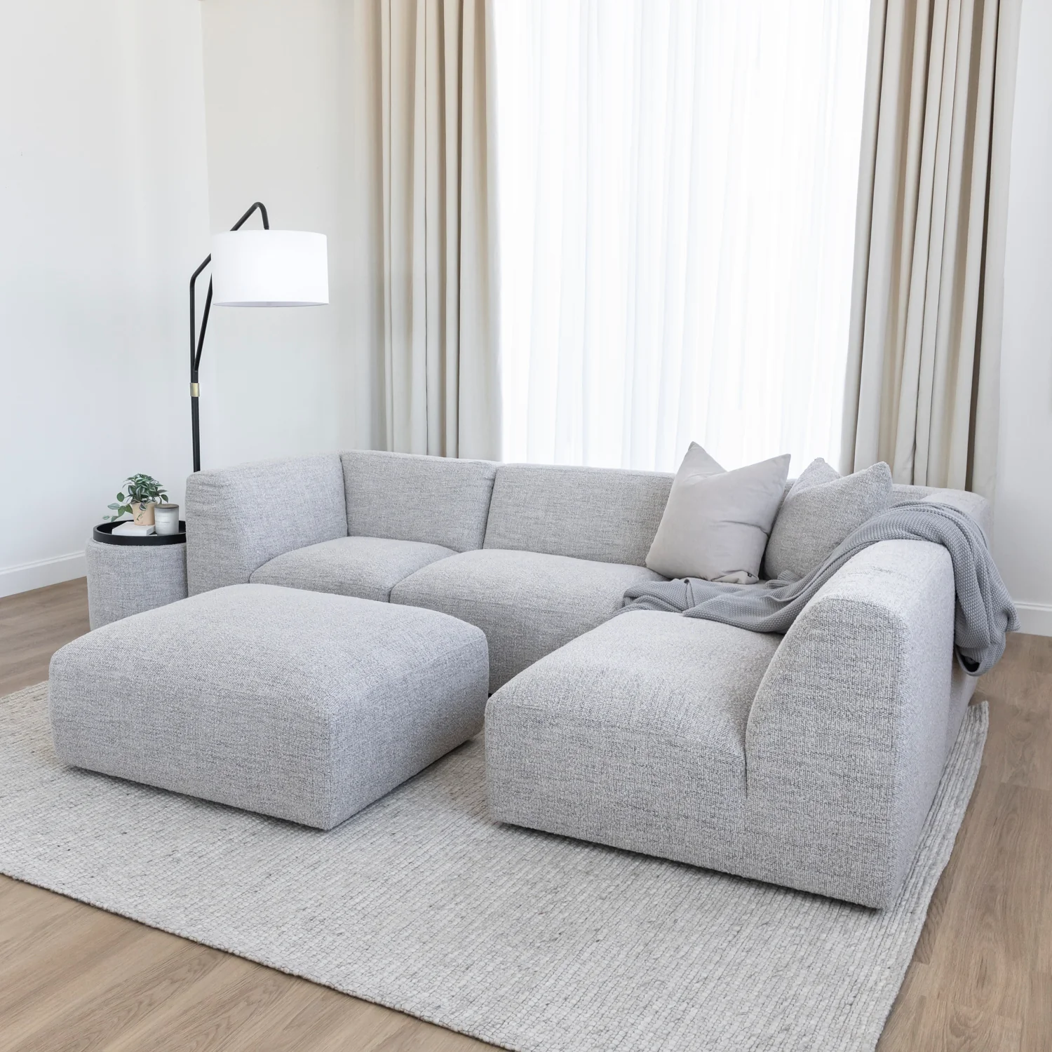 Modulaire Maverick en tissu bouclé gris - Image 5