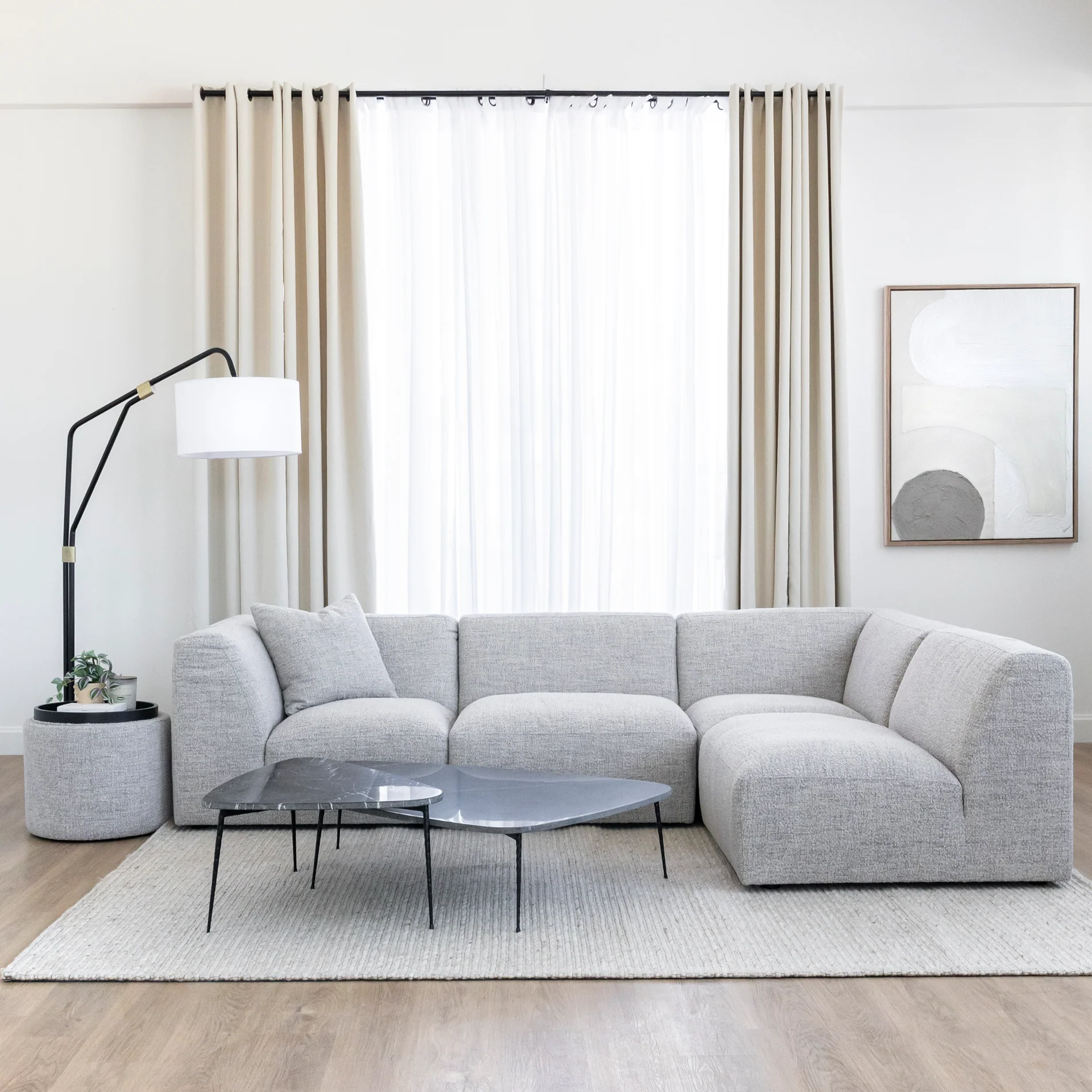 Modulaire Maverick en tissu bouclé gris - Image 9