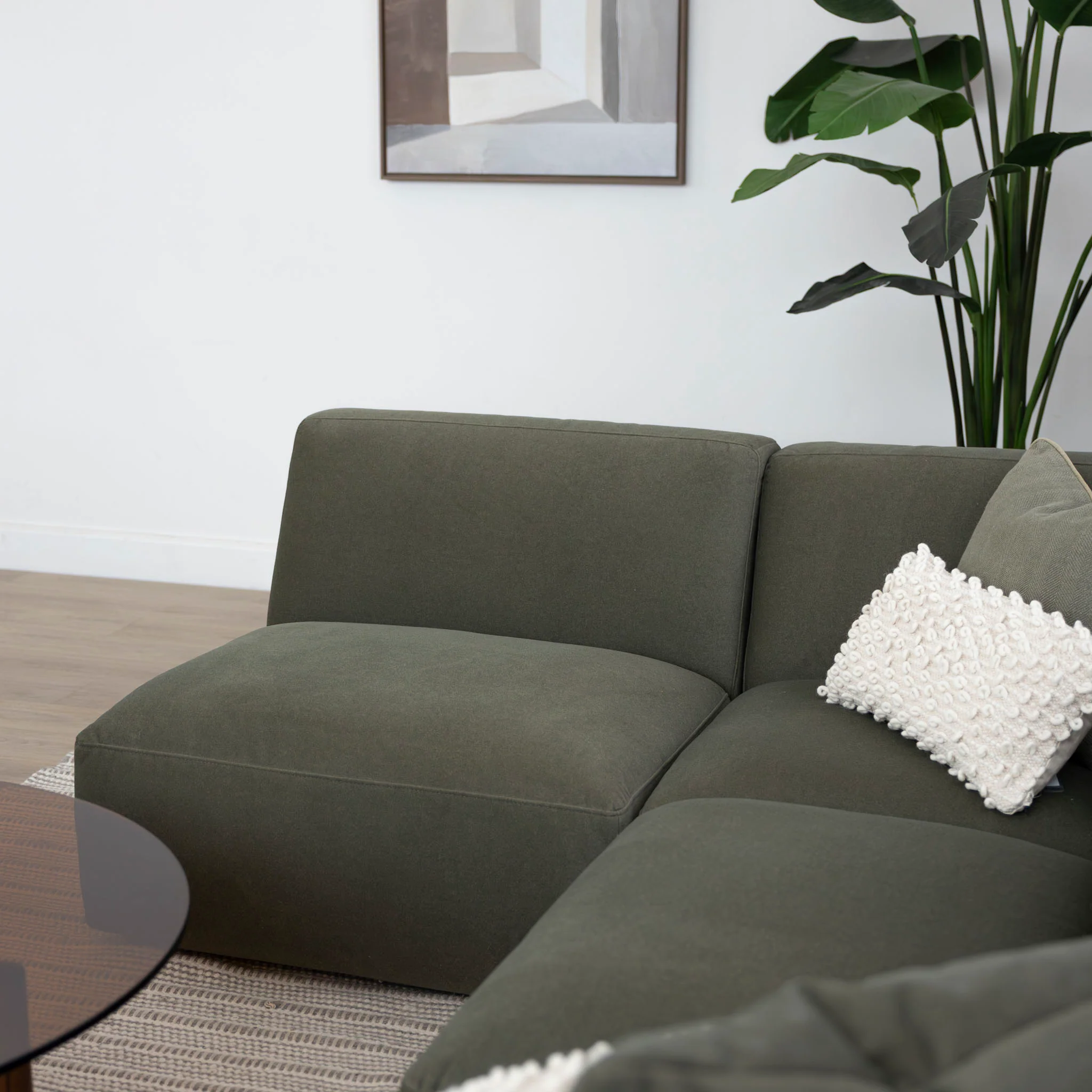 Modulaire Maverick en tissu vert feutré - Image 4