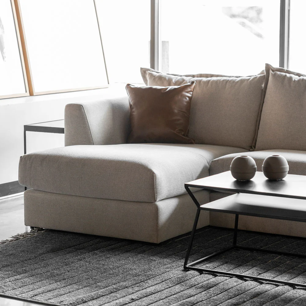 Modulaire Milan en tissu greige pâle - Image 12