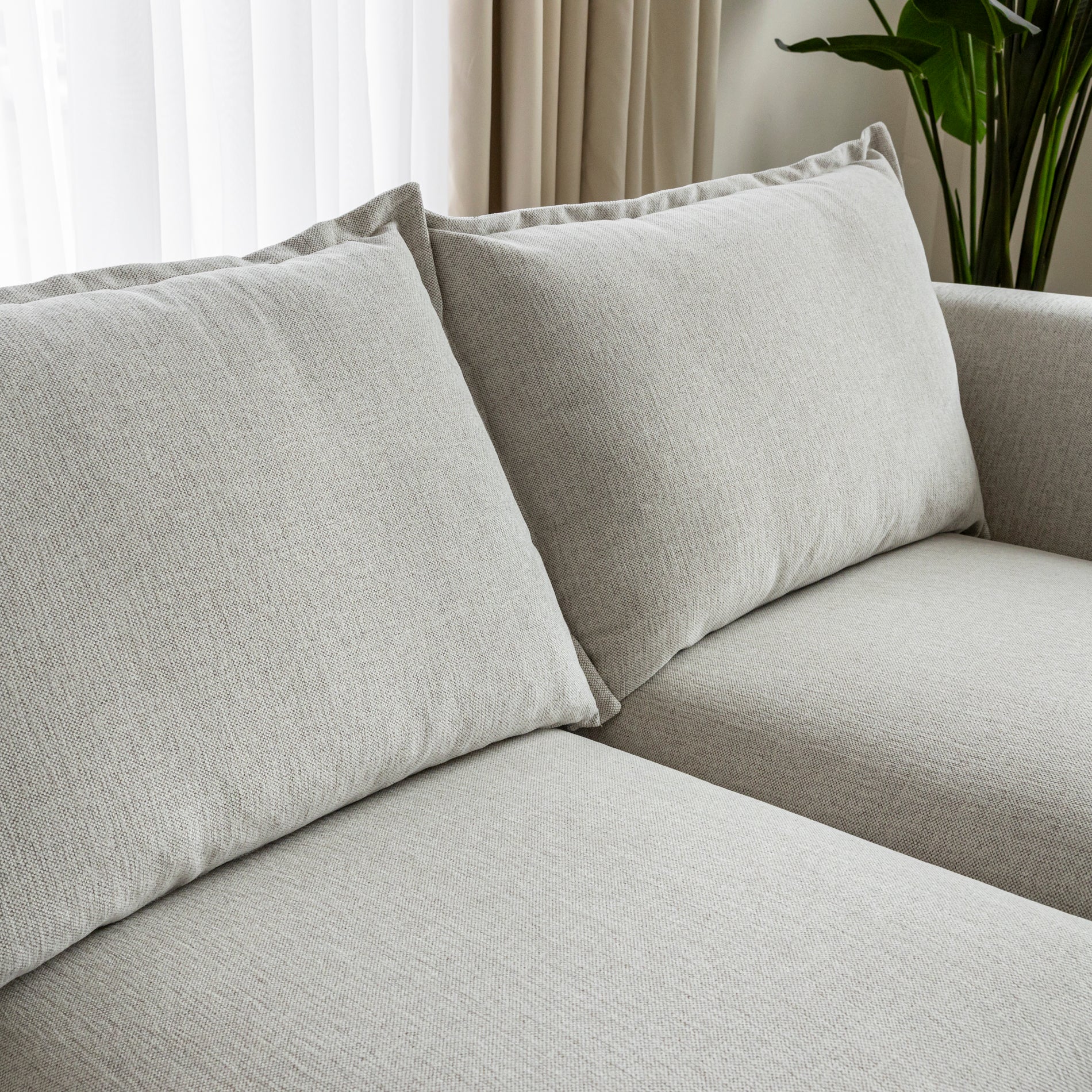 Modulaire Milan en tissu greige pâle - Image 9