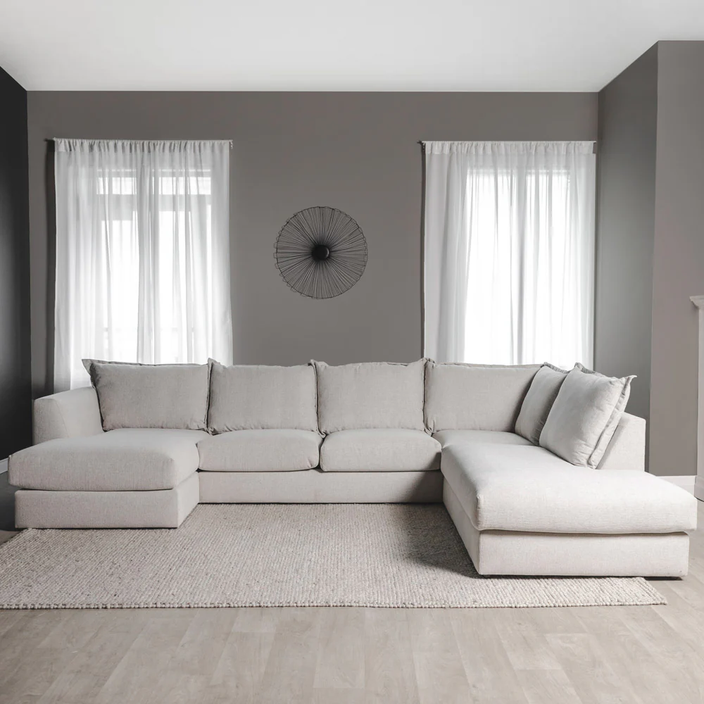 Modulaire Milan en tissu greige pâle - Image 9