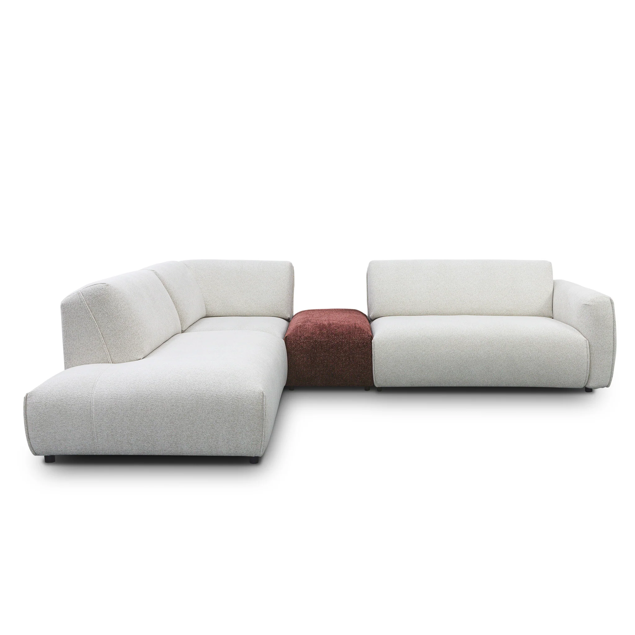 Modulaire Milo en tissu crème et bordeaux - Image 10