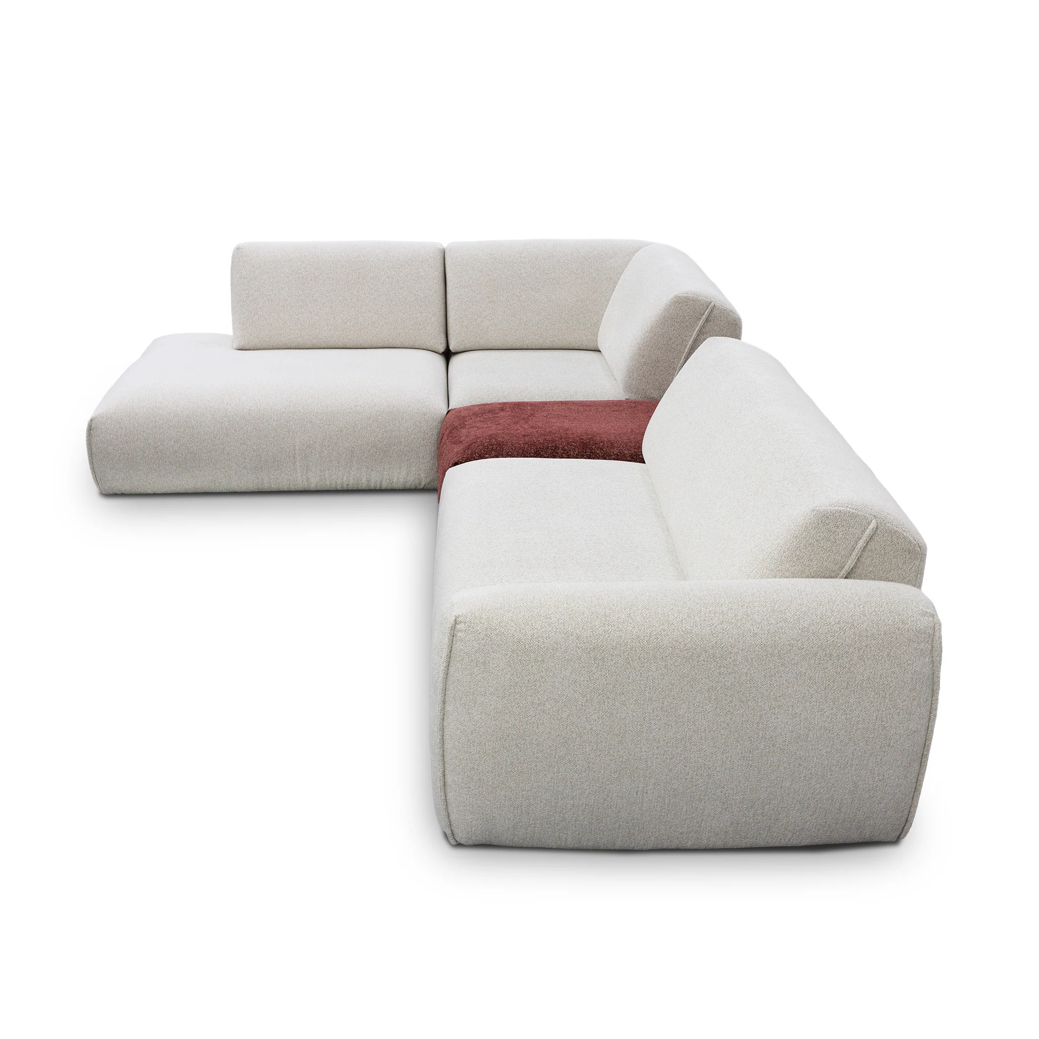 Modulaire Milo en tissu crème et bordeaux - Image 11