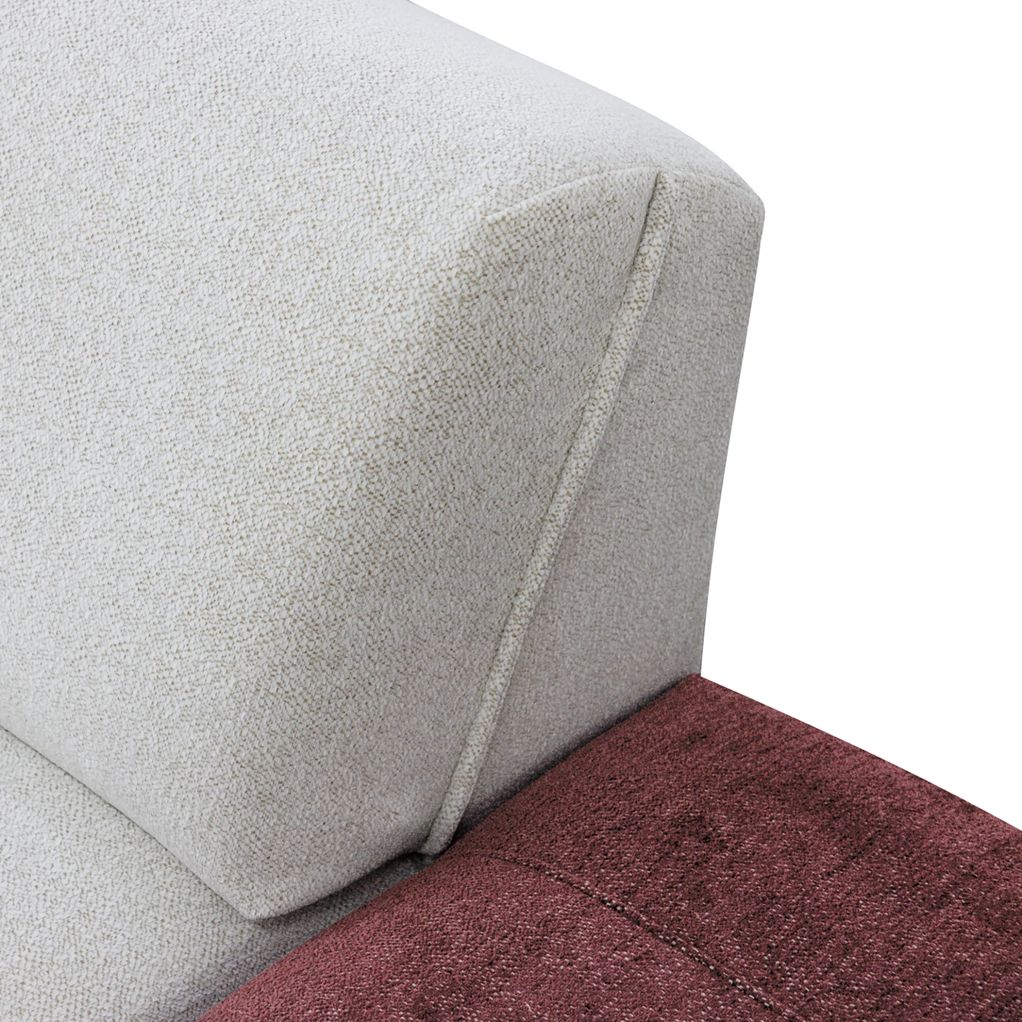 Modulaire Milo en tissu crème et bordeaux - Image 13