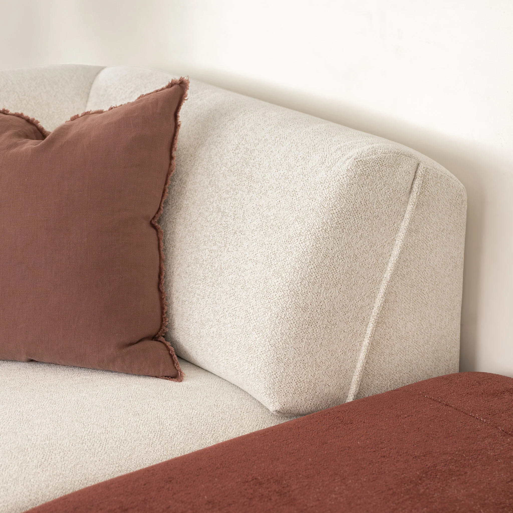Modulaire Milo en tissu crème et bordeaux - Image 16