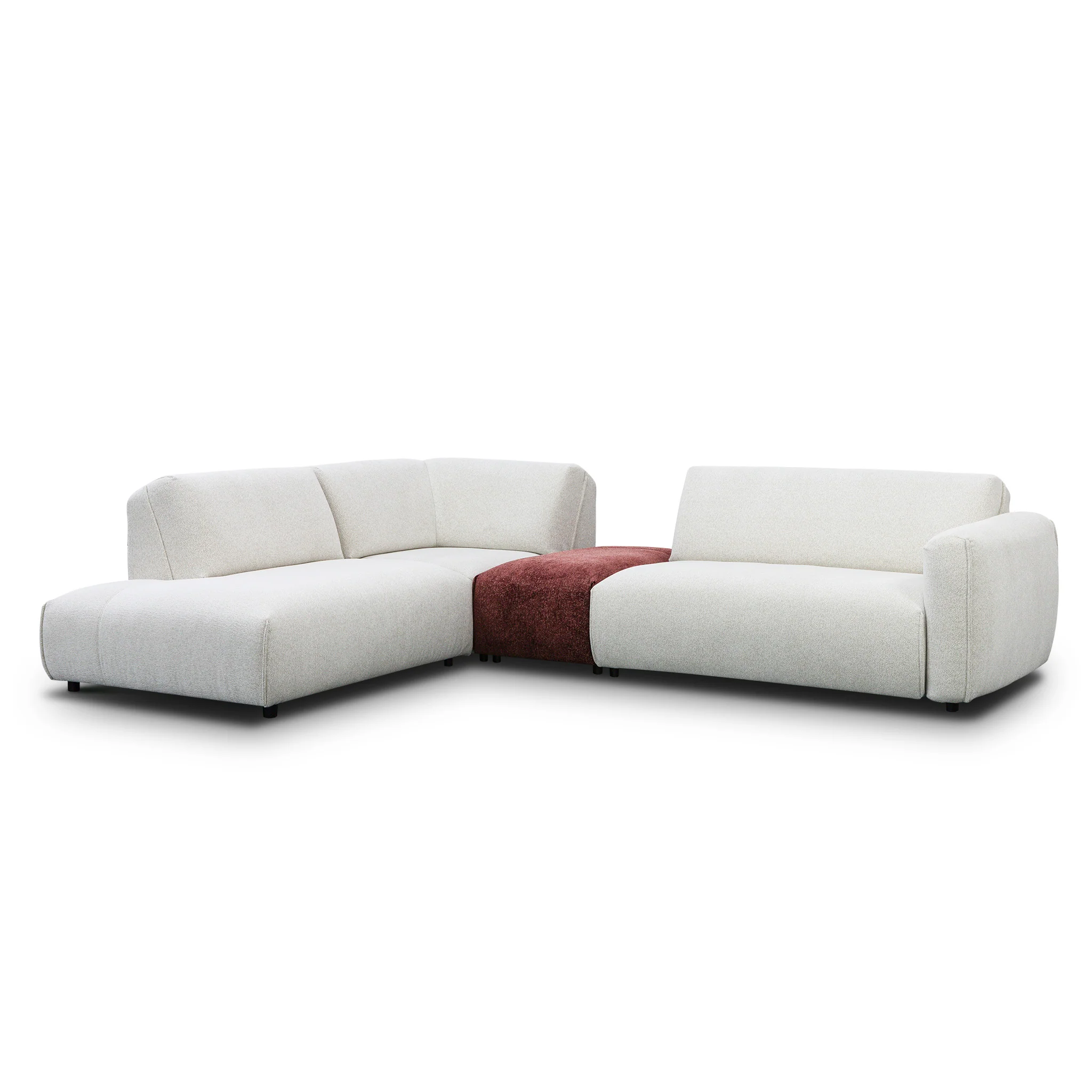 Modulaire Milo en tissu crème et bordeaux - Image 9