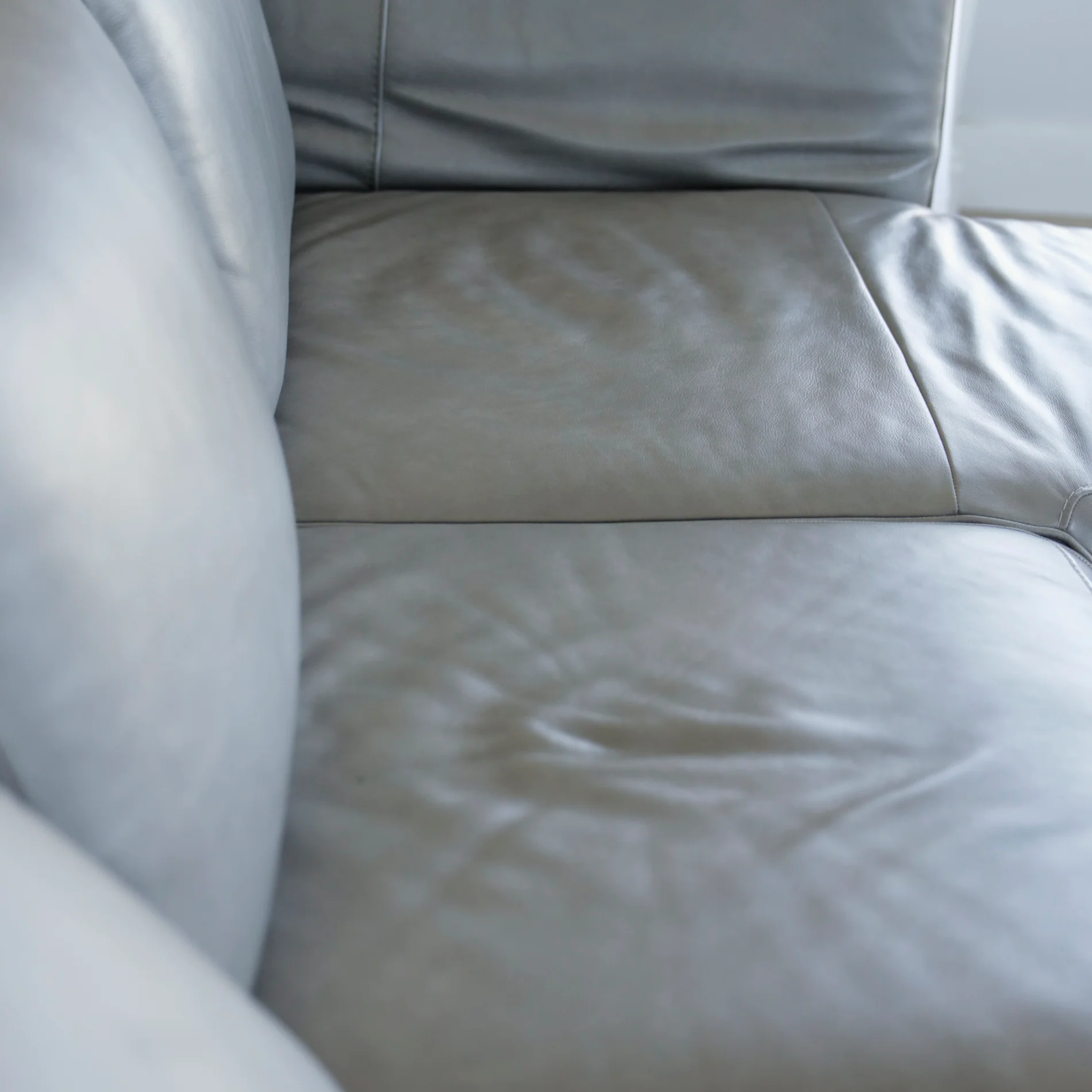 Modulaire 3 morceaux en cuir gris - Solano - Image 13