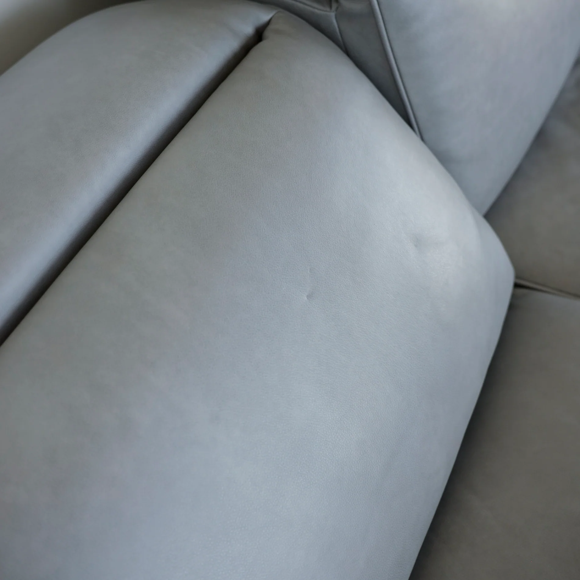 Modulaire 3 morceaux en cuir gris - Solano - Image 14