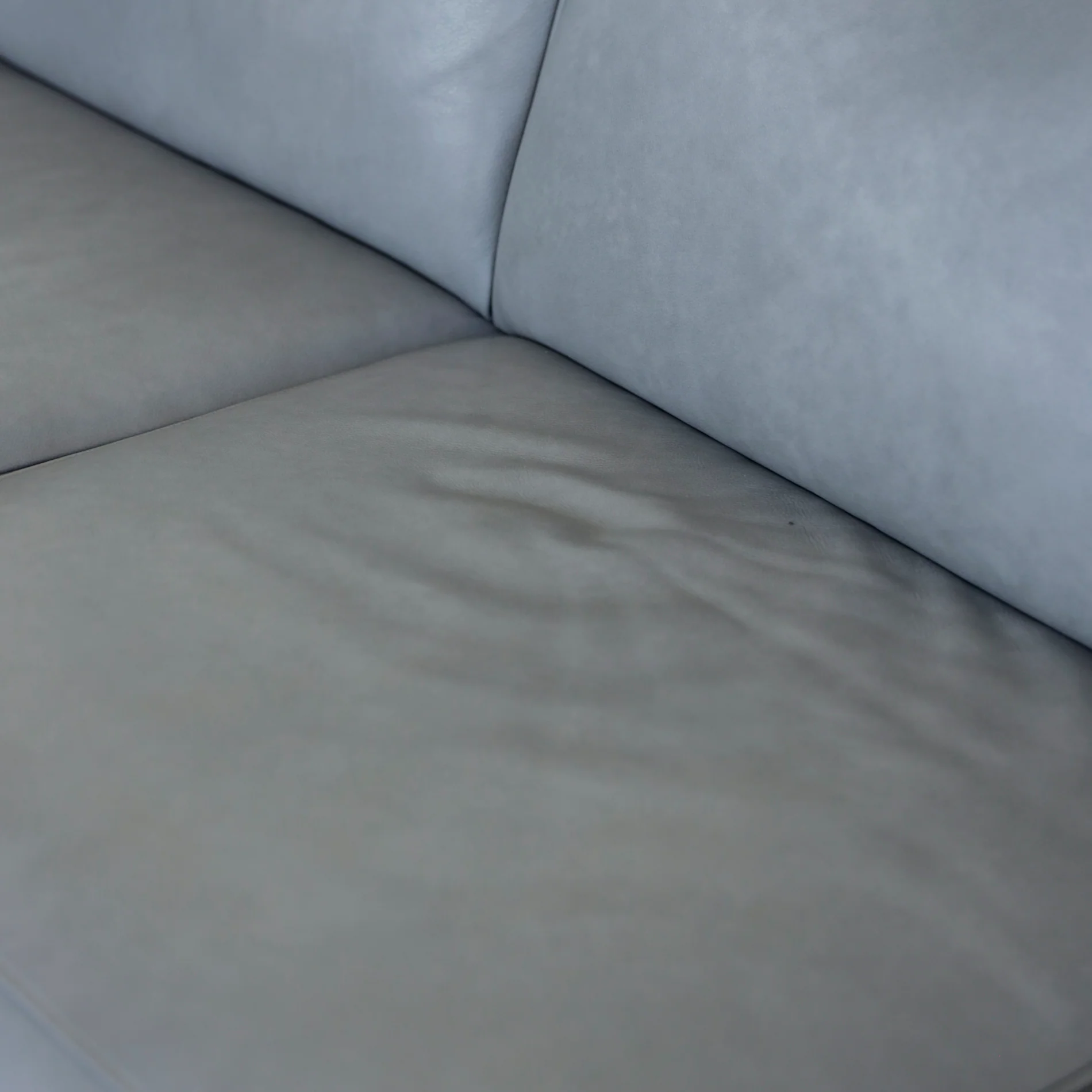 Modulaire 3 morceaux en cuir gris - Solano - Image 8