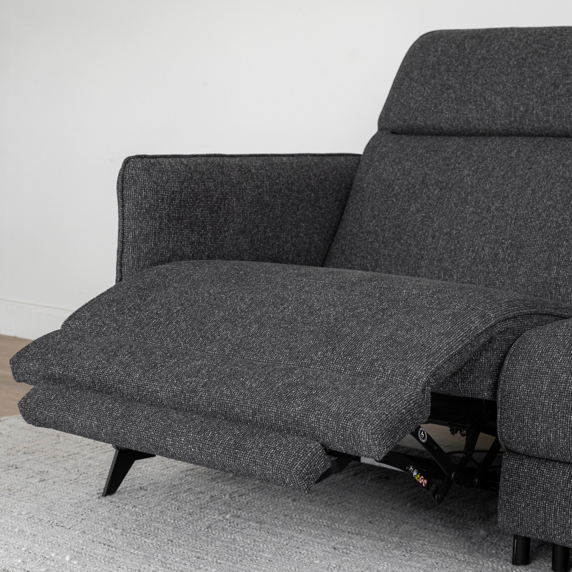 Sectionnel inclinable Solano en tissu anthracite - Image 3