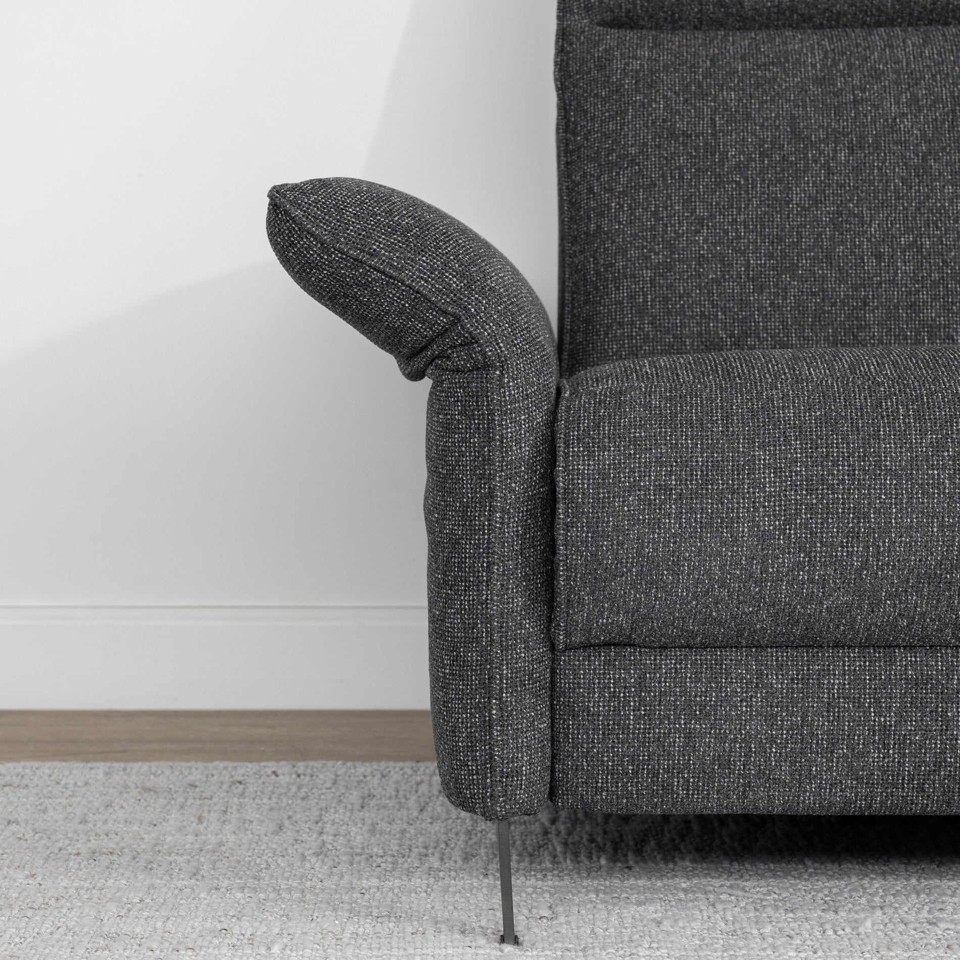 Sectionnel inclinable Solano en tissu anthracite - Image 6