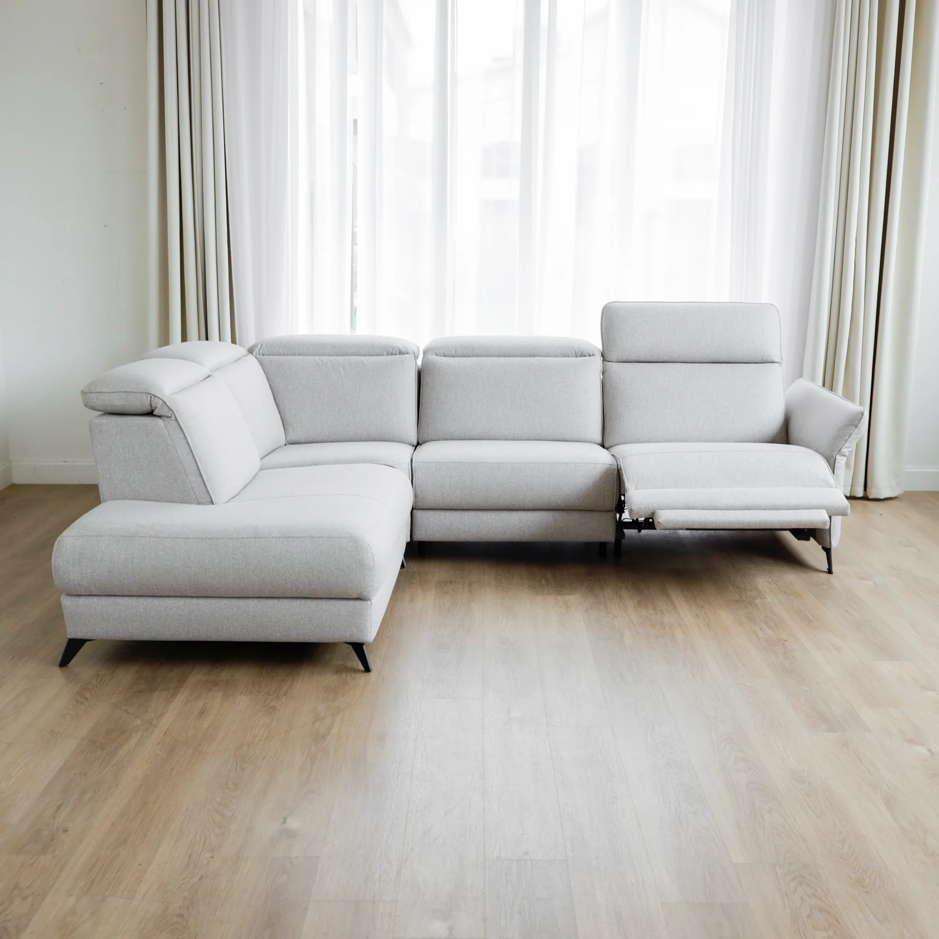 Modulaire 4 morceaux en tissu greige  - Solano - Image 2