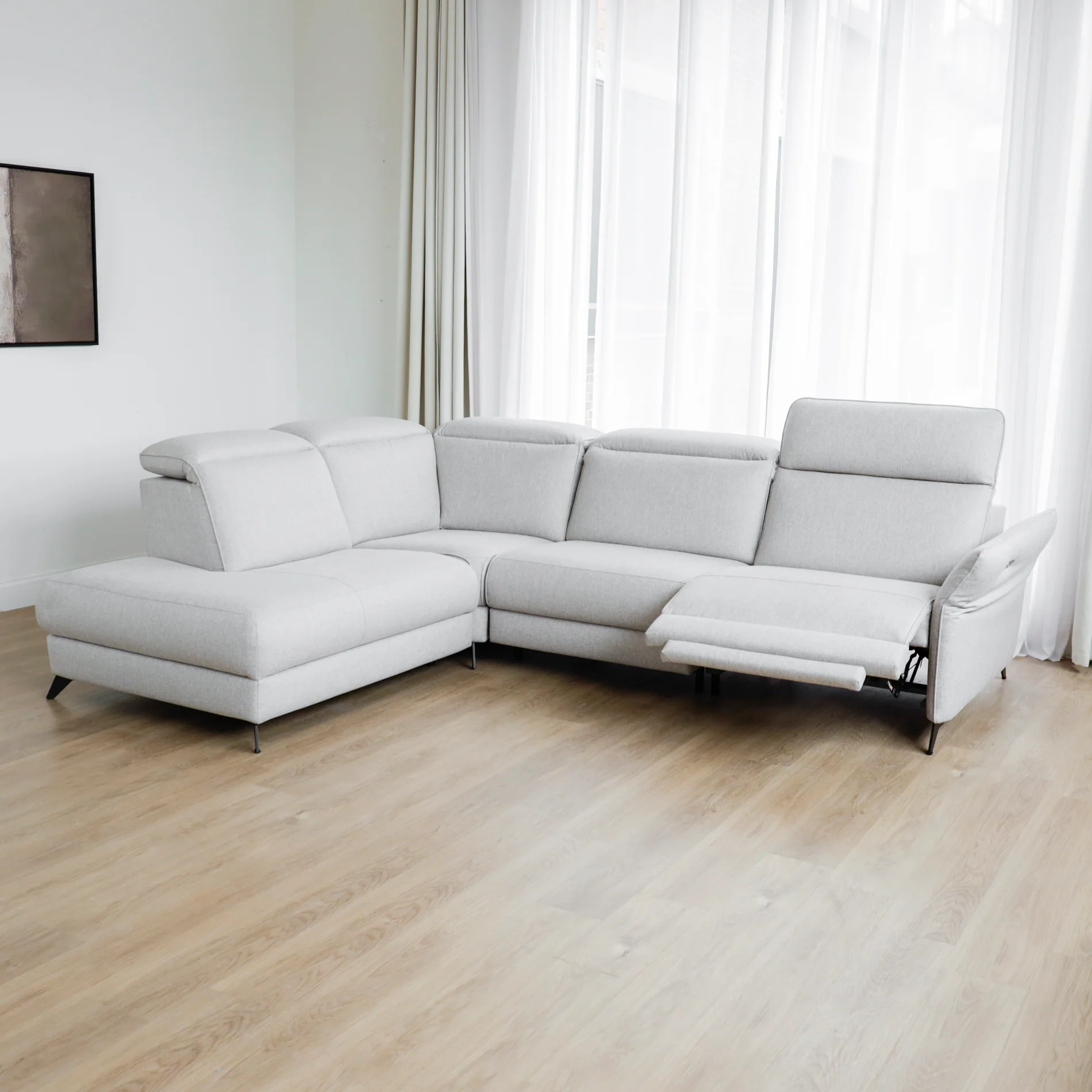 Modulaire 4 morceaux en tissu greige  - Solano - Image 3