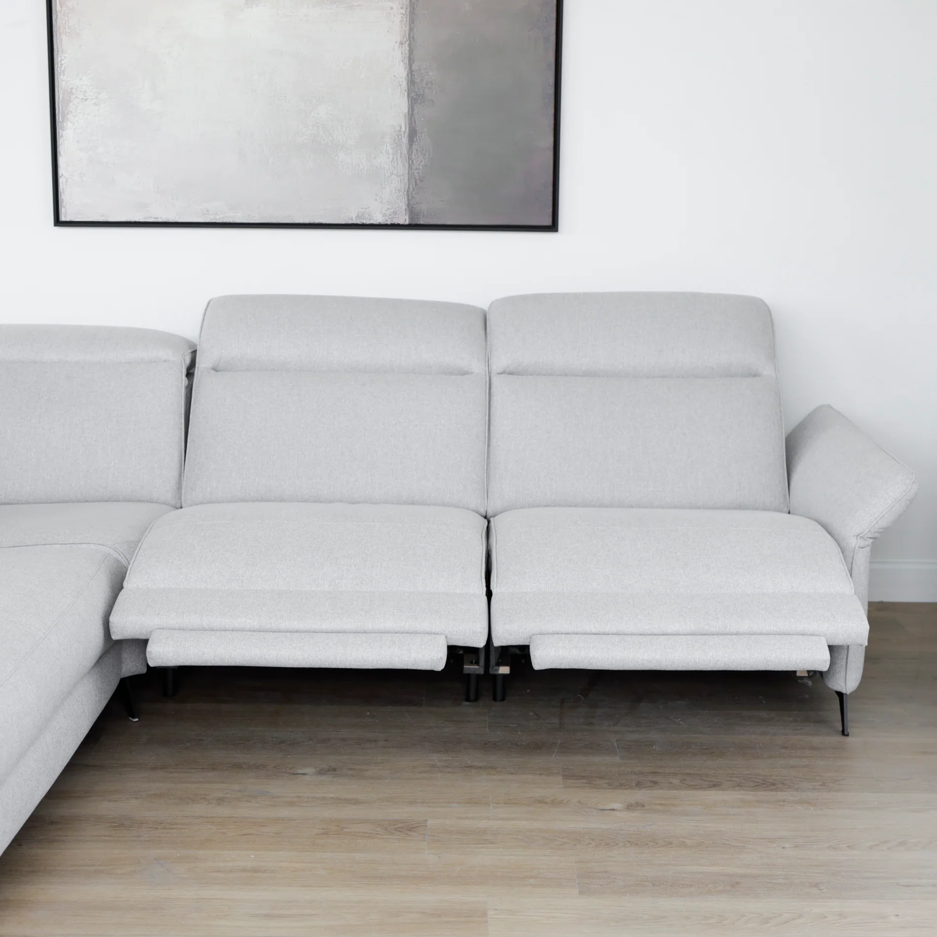 Modulaire 4 morceaux en tissu greige pâle - Solano - Image 10