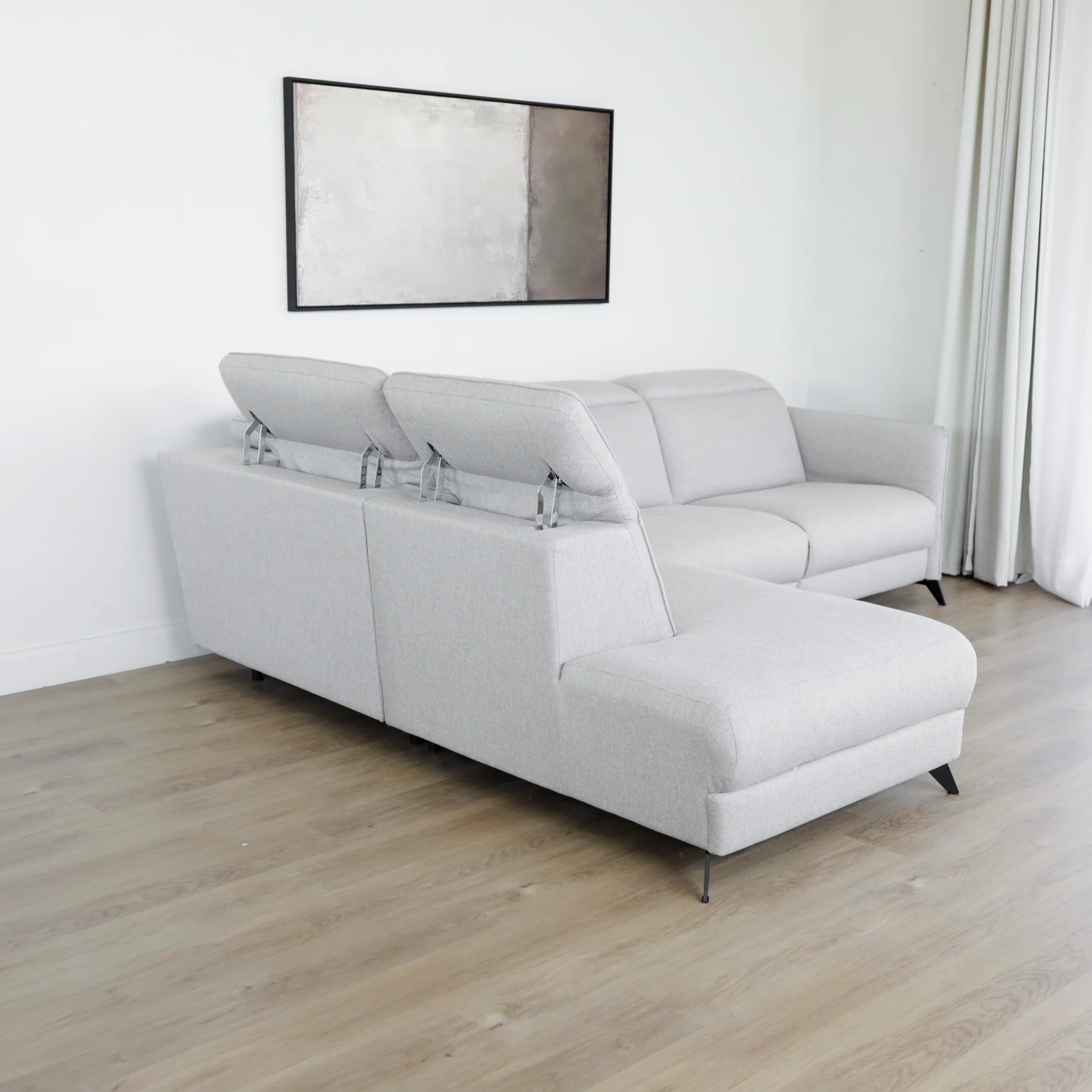 Modulaire 4 morceaux en tissu greige pâle - Solano - Image 11