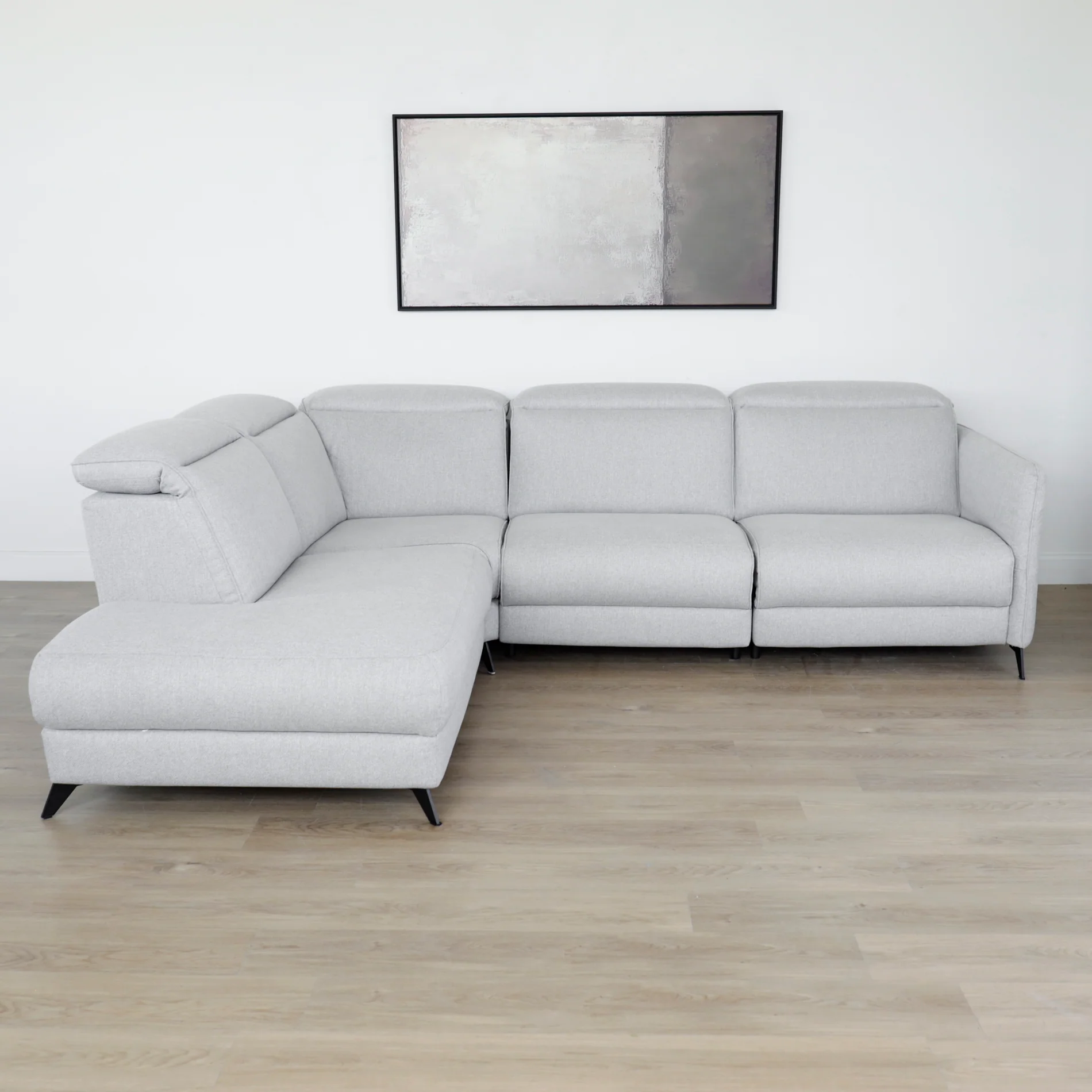 Modulaire 4 morceaux en tissu greige pâle - Solano - Image 2