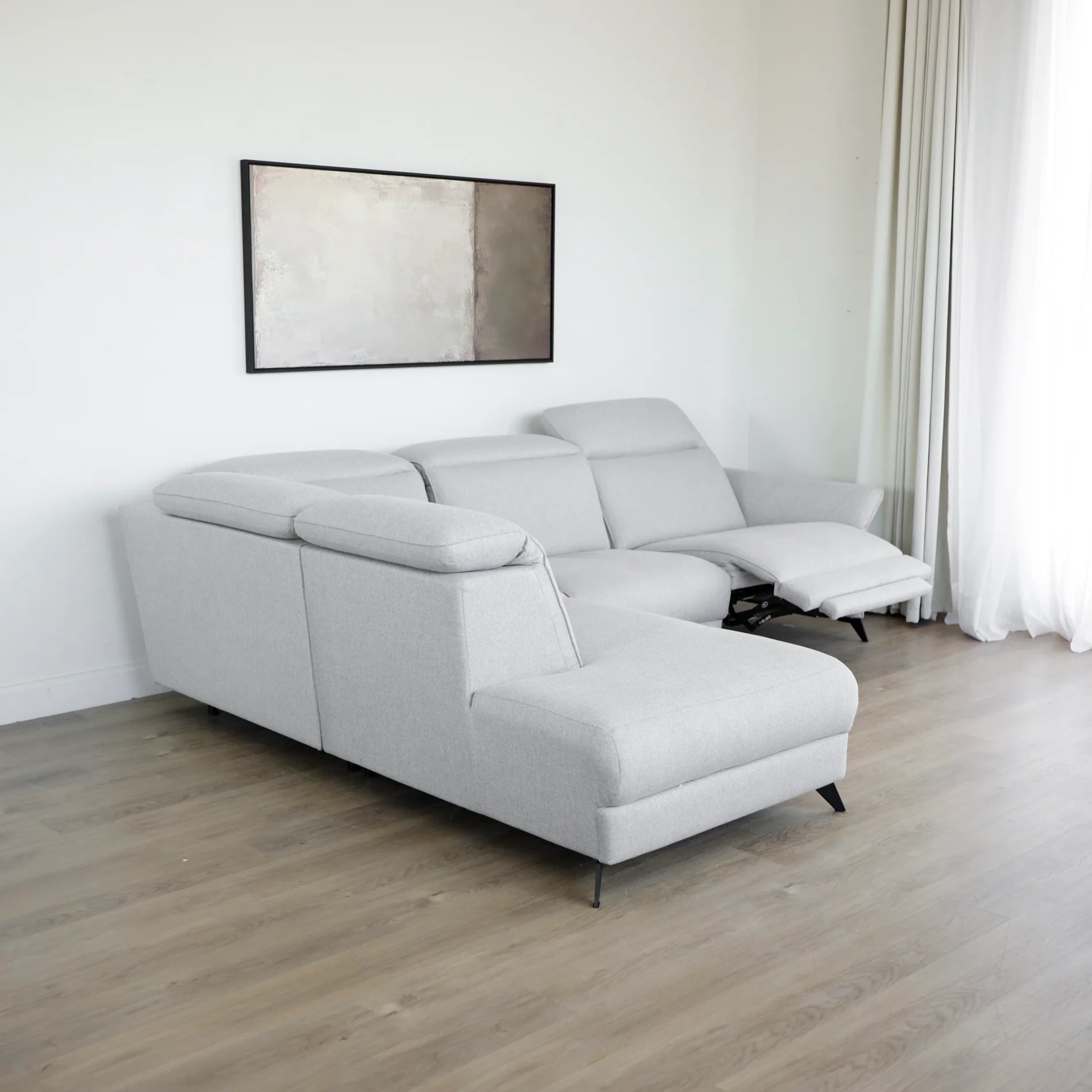 Modulaire 4 morceaux en tissu greige pâle - Solano - Image 3